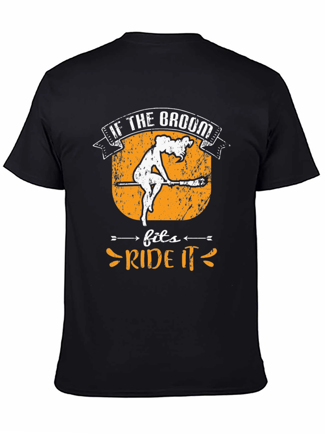 Humorous Halloween T-Shirt: Ride the Broom