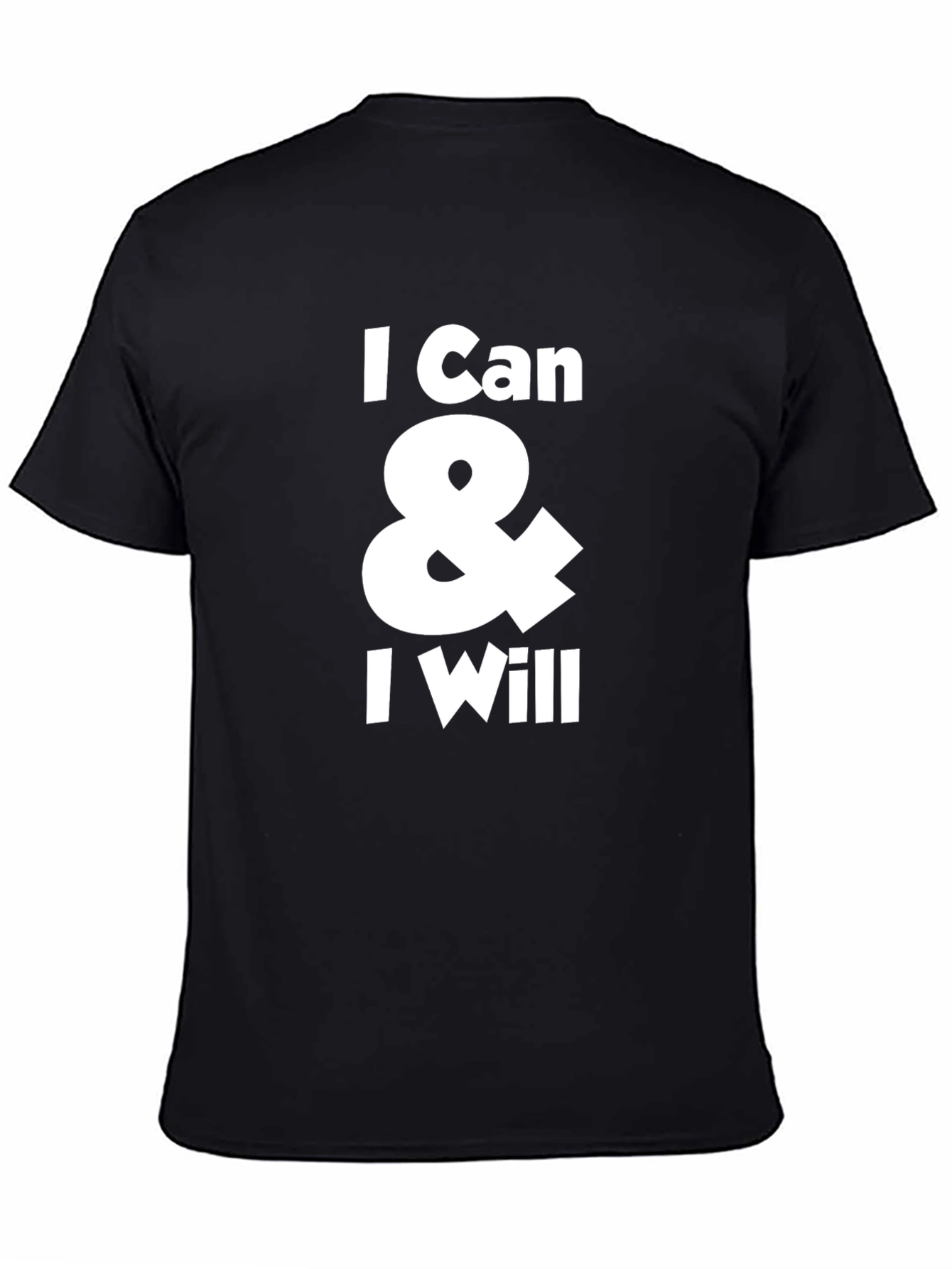 I Can & I Will Black Graphic T-Shirt