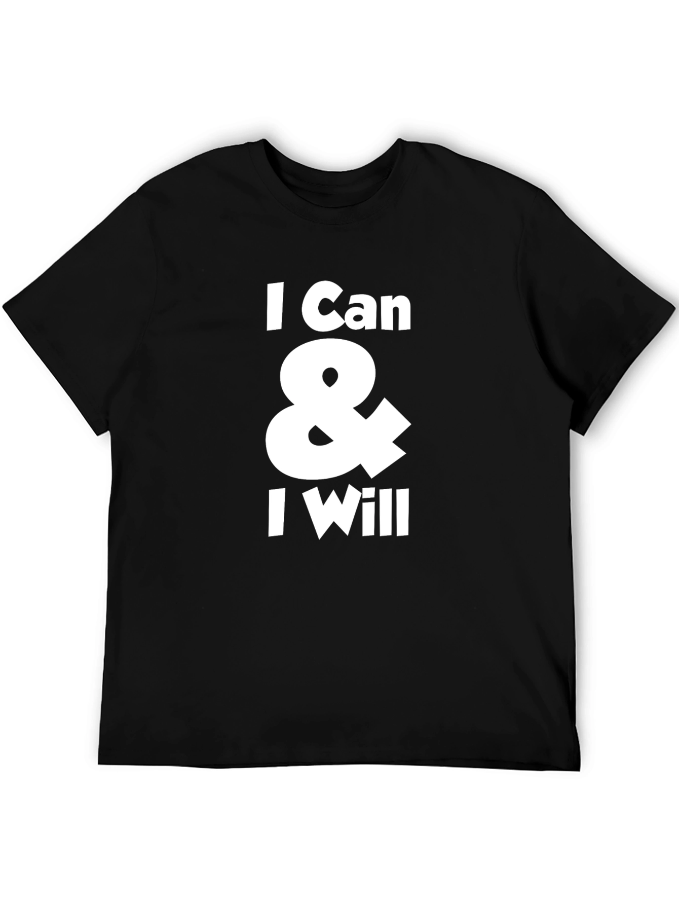 I Can & I Will Black Graphic T-Shirt