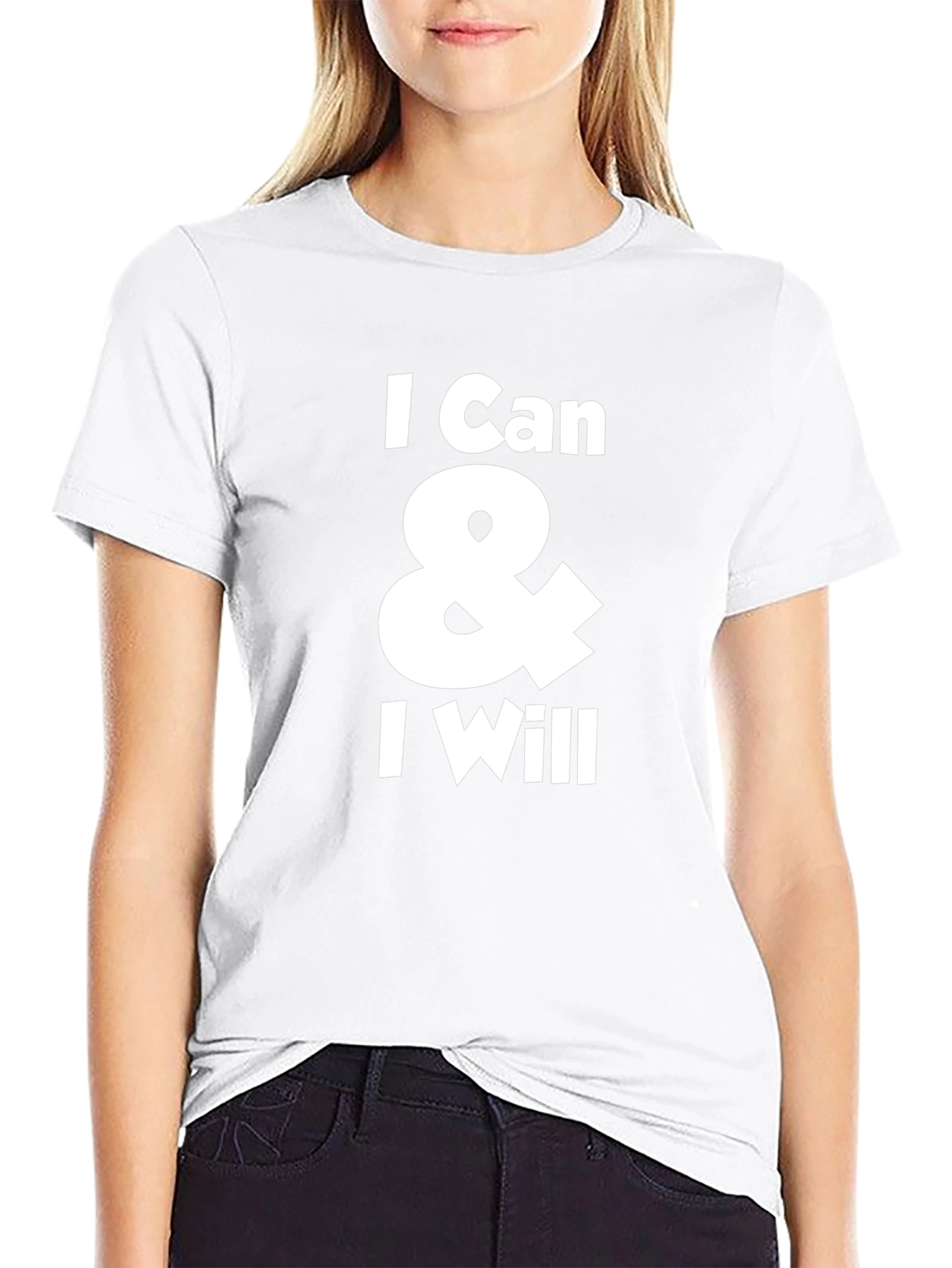 I Can & I Will Black Graphic T-Shirt