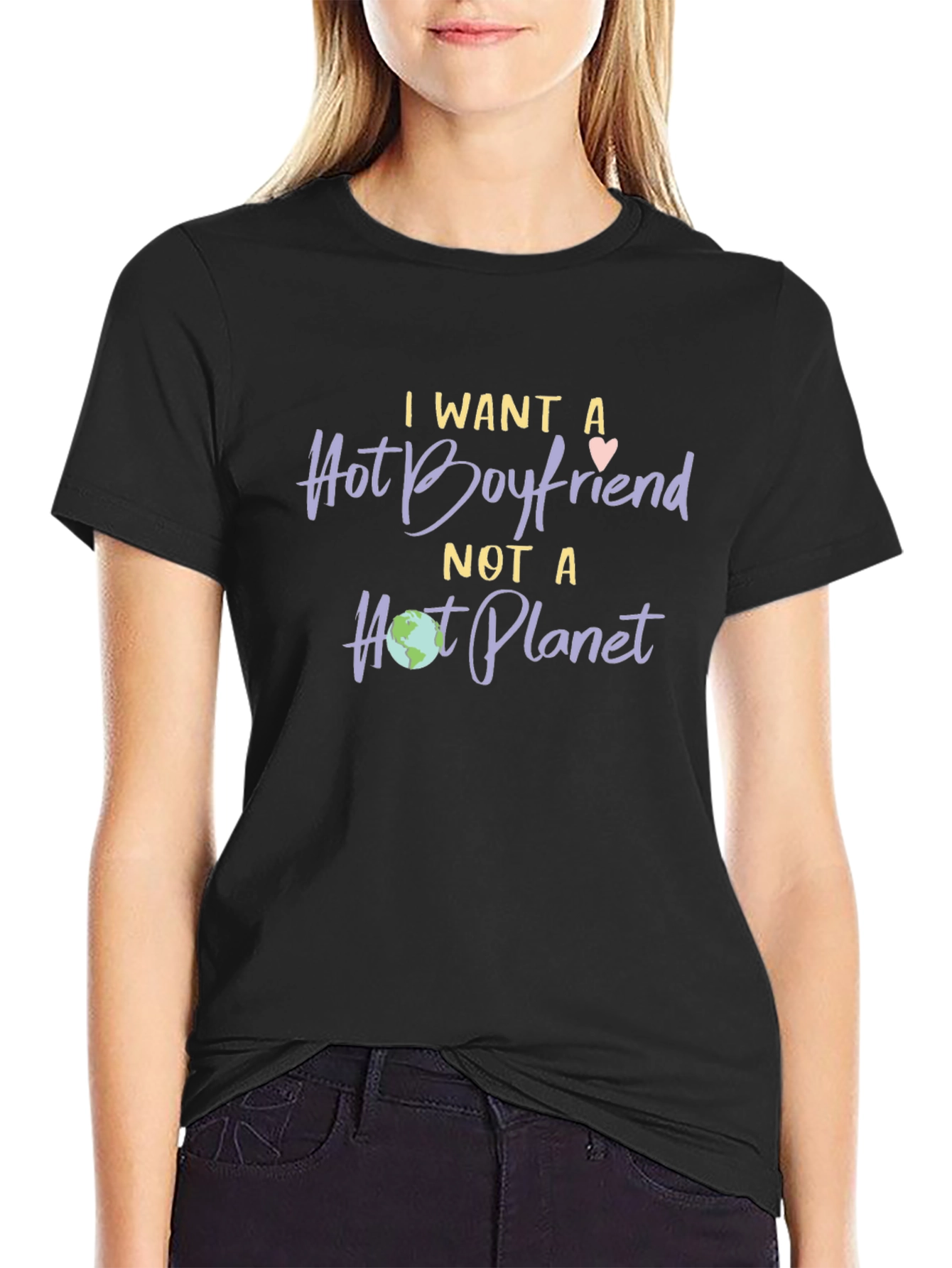 Hot Boyfriend Not Hot Planet T-Shirt
