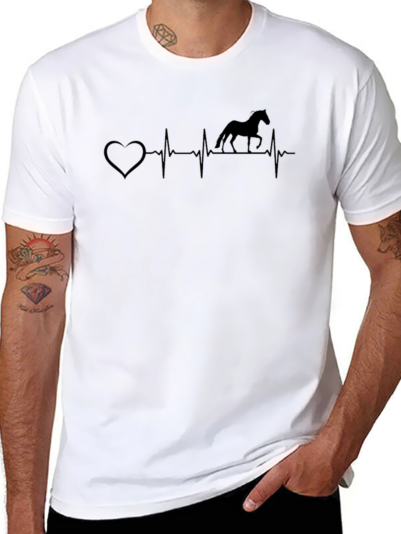Heartbeat Horse Lover T-Shirt - Equestrian Style