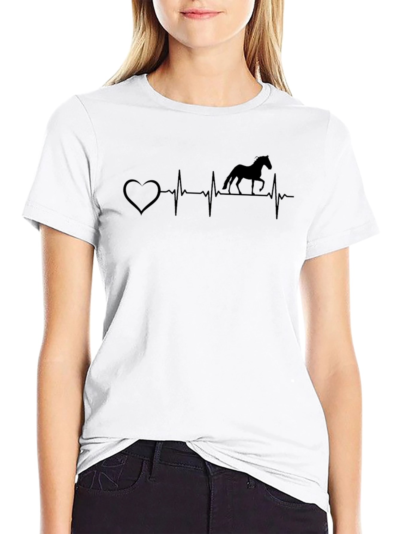 Heartbeat Horse Lover T-Shirt - Equestrian Style