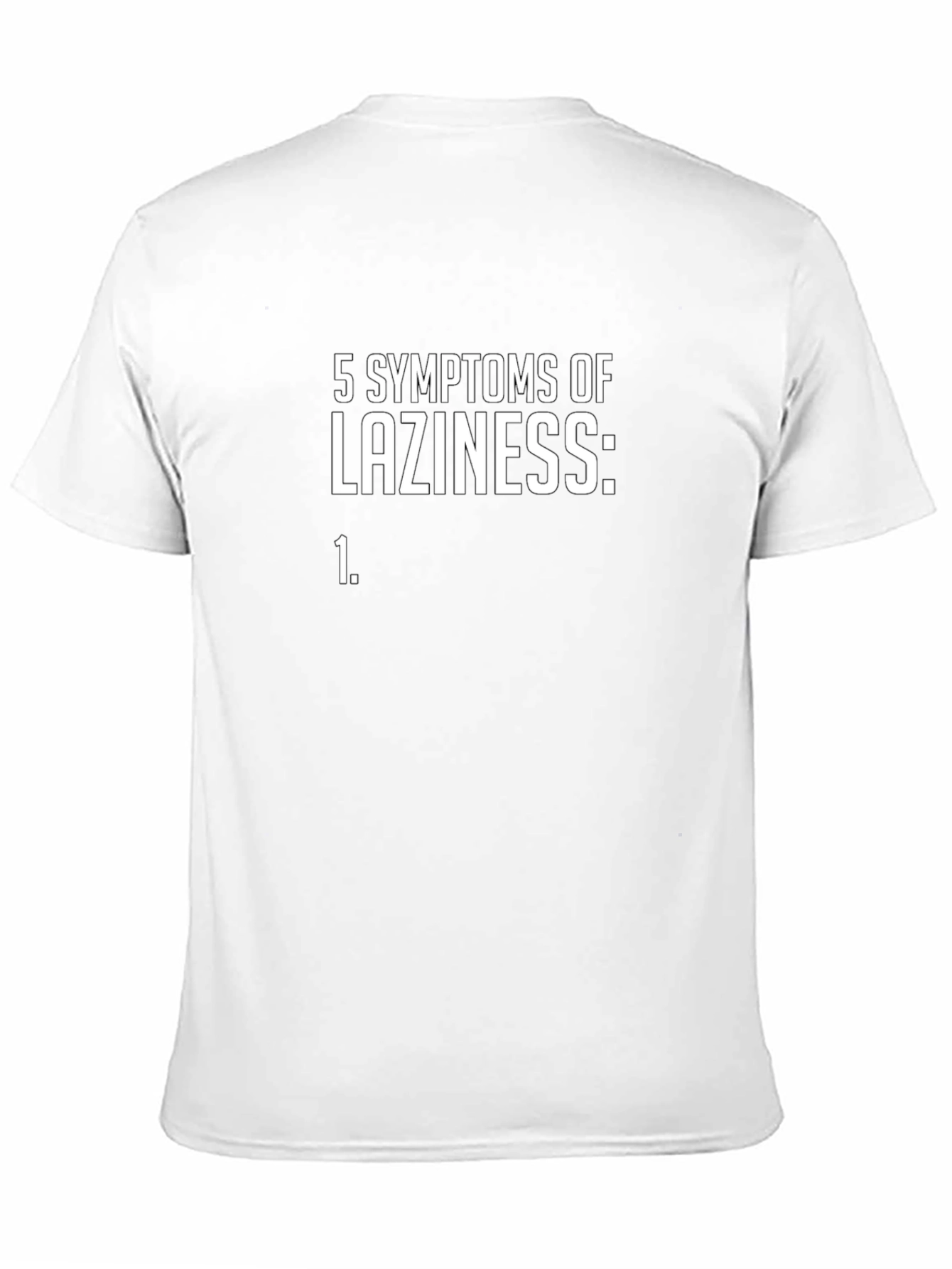 5 Symptoms of Laziness Graphic Tee - Black
