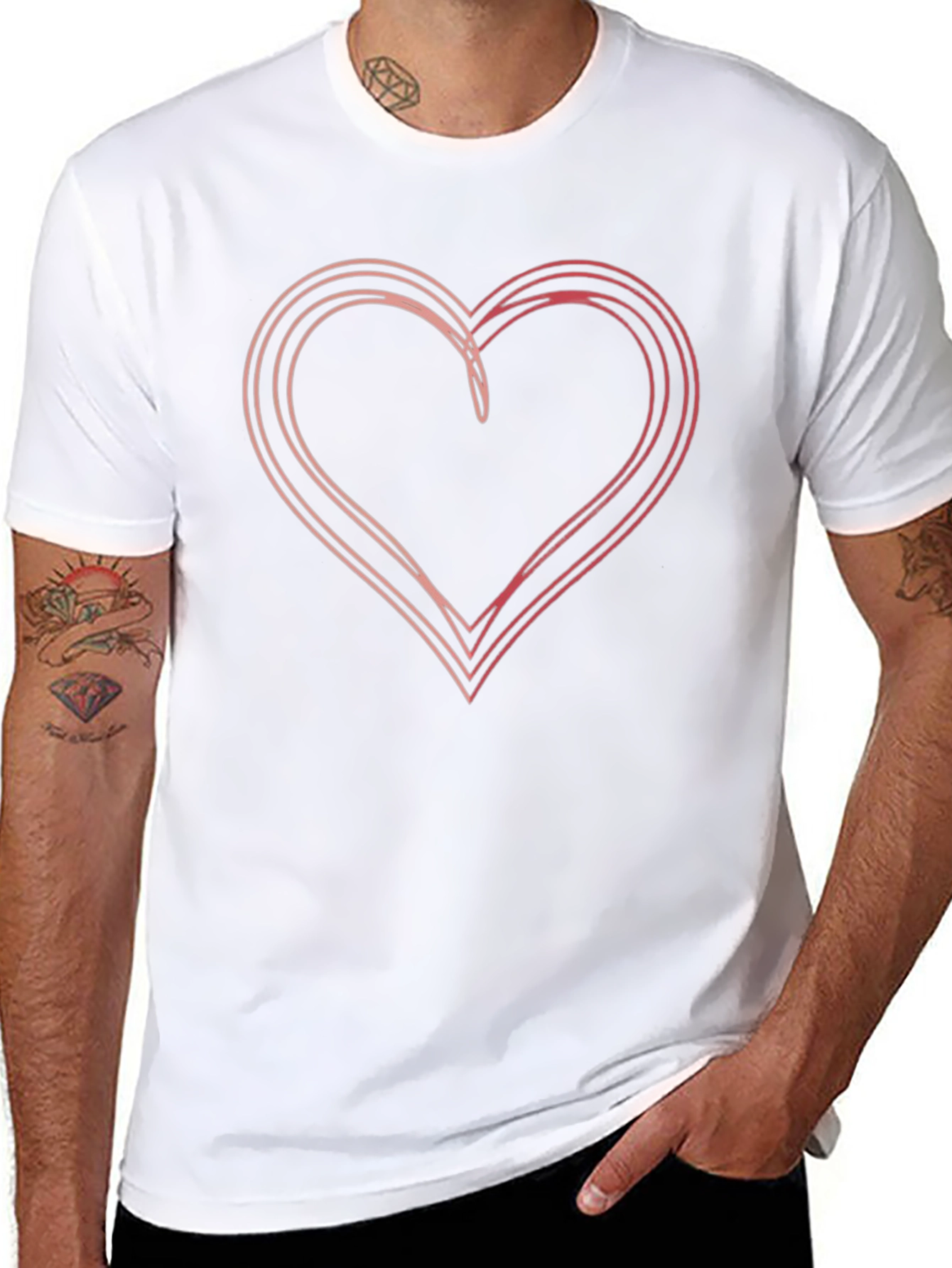 Heart Graphic Black T-Shirt - Modern Love