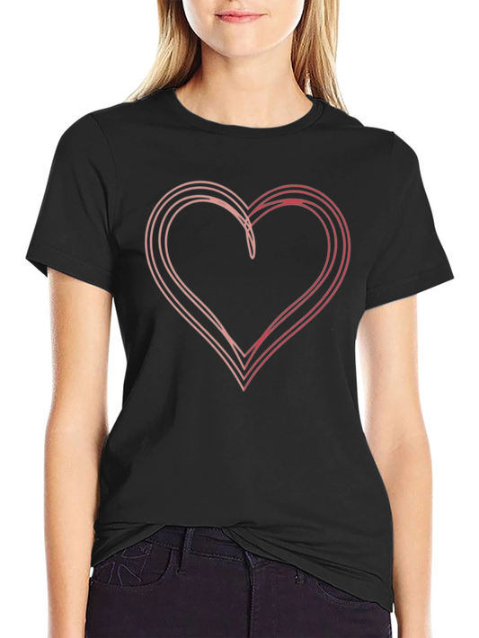Heart Graphic Black T-Shirt - Modern Love