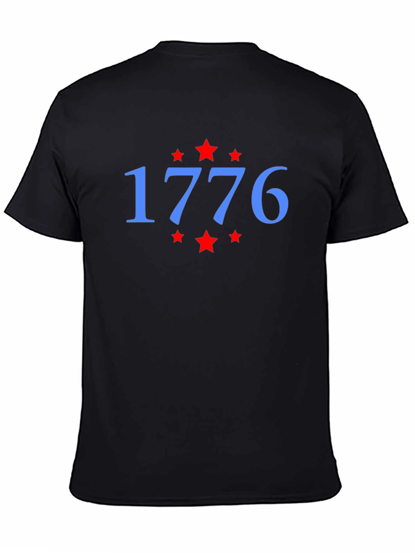 1776 Star Graphic Tee - Patriotic Black T-Shirt