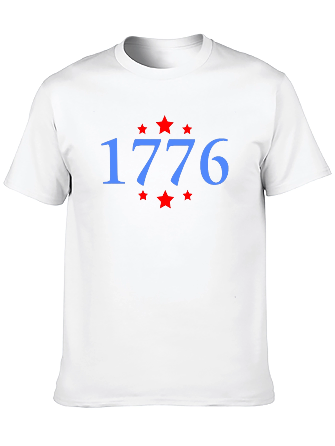 1776 Star Graphic Tee - Patriotic Black T-Shirt