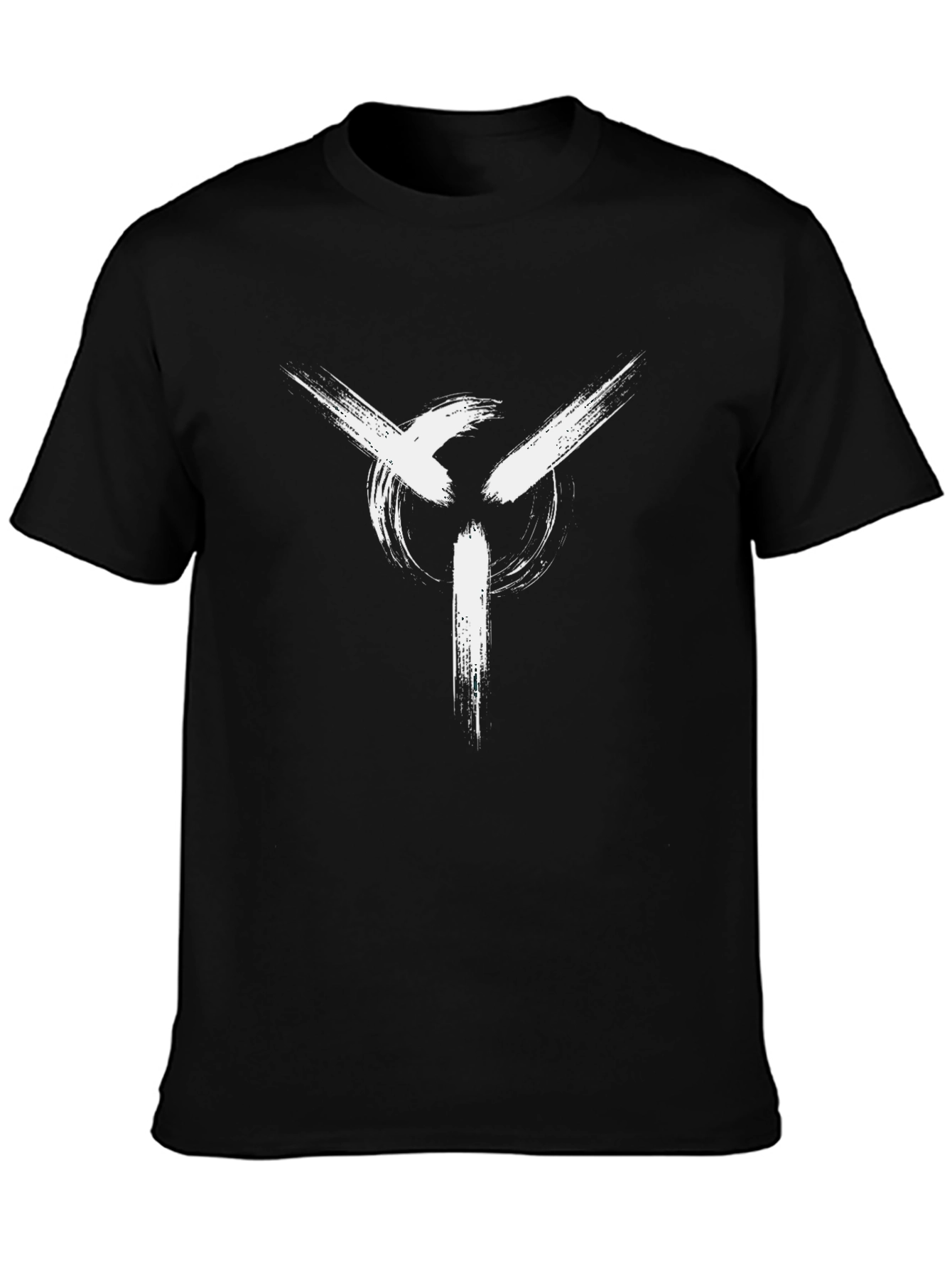 Abstract Graphic Tee - Brush Stroke Design