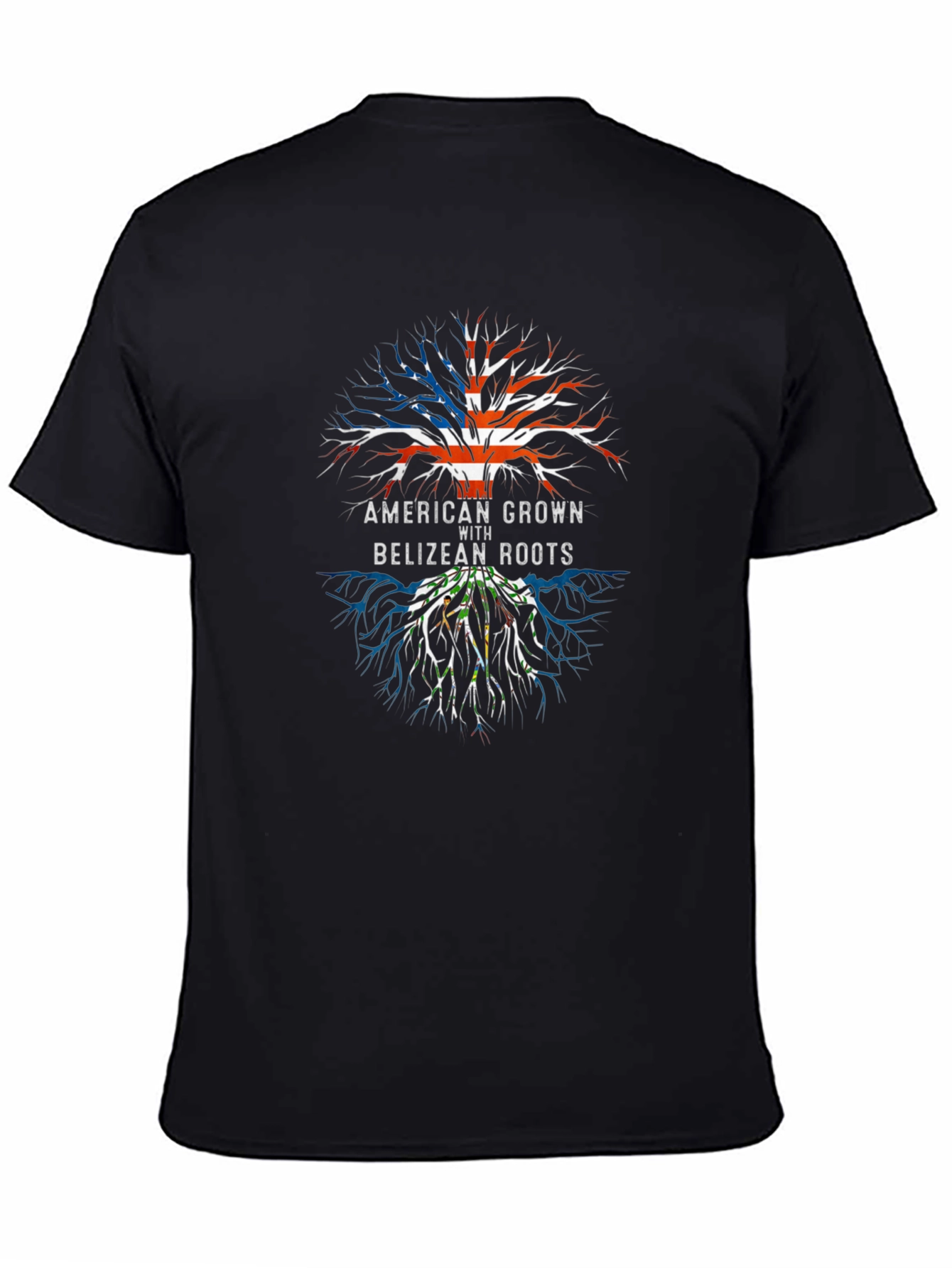 American Grown Belizean Roots Black T-Shirt