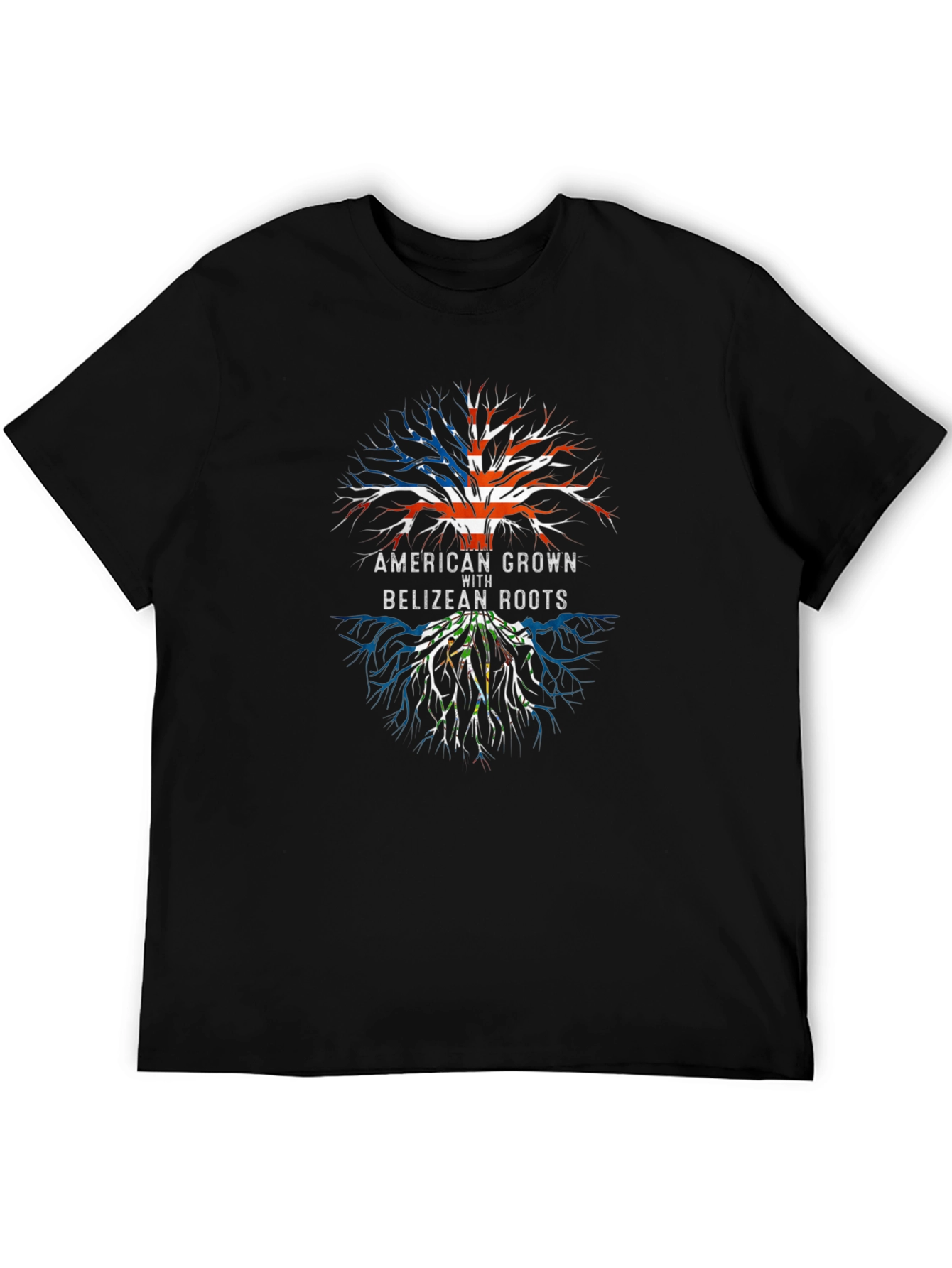American Grown Belizean Roots Black T-Shirt