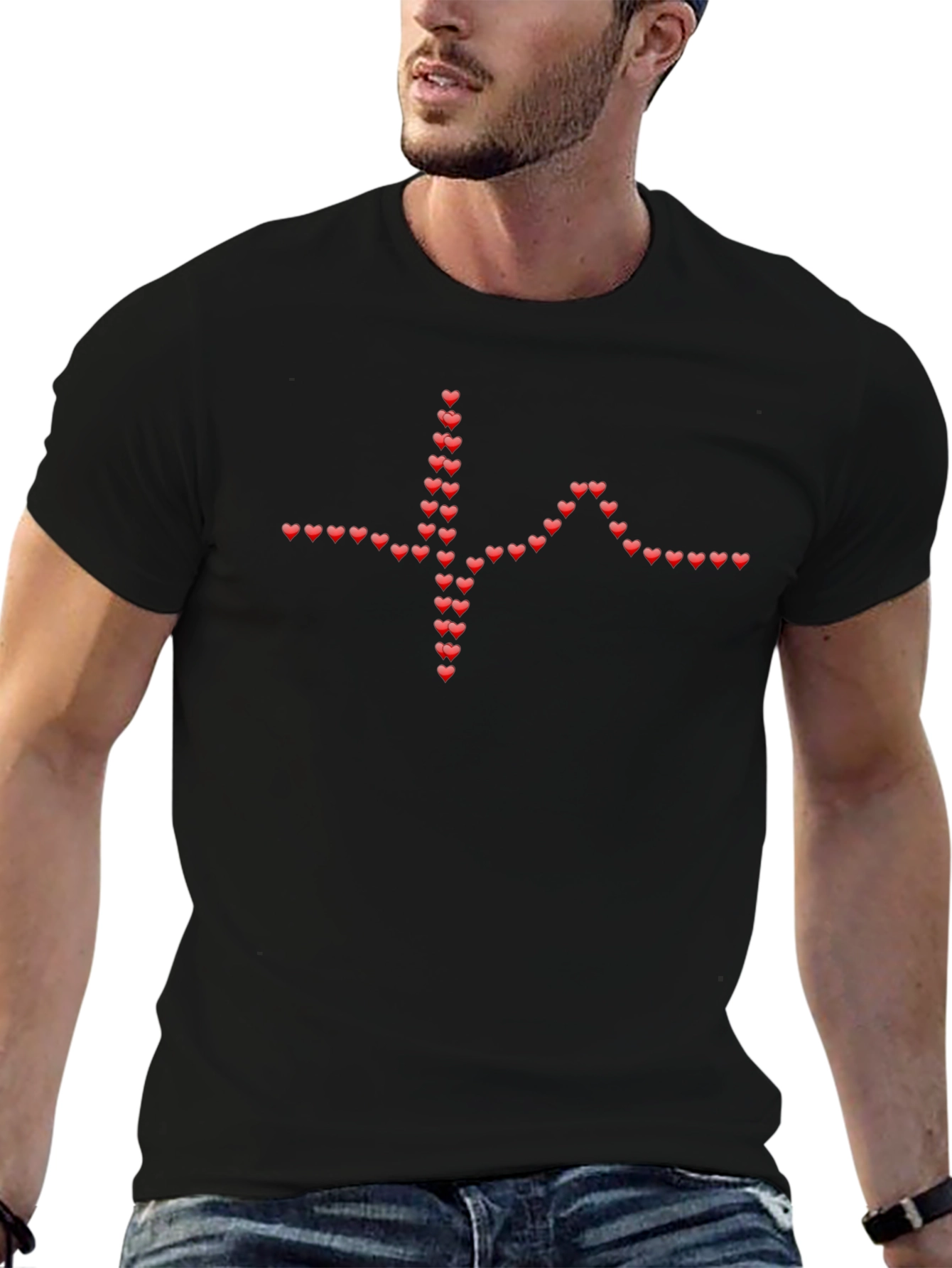 Heartbeat Love Tee - Unique Heart Design
