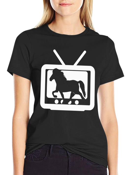Horse TV Graphic Tee - Black Unisex T-Shirt