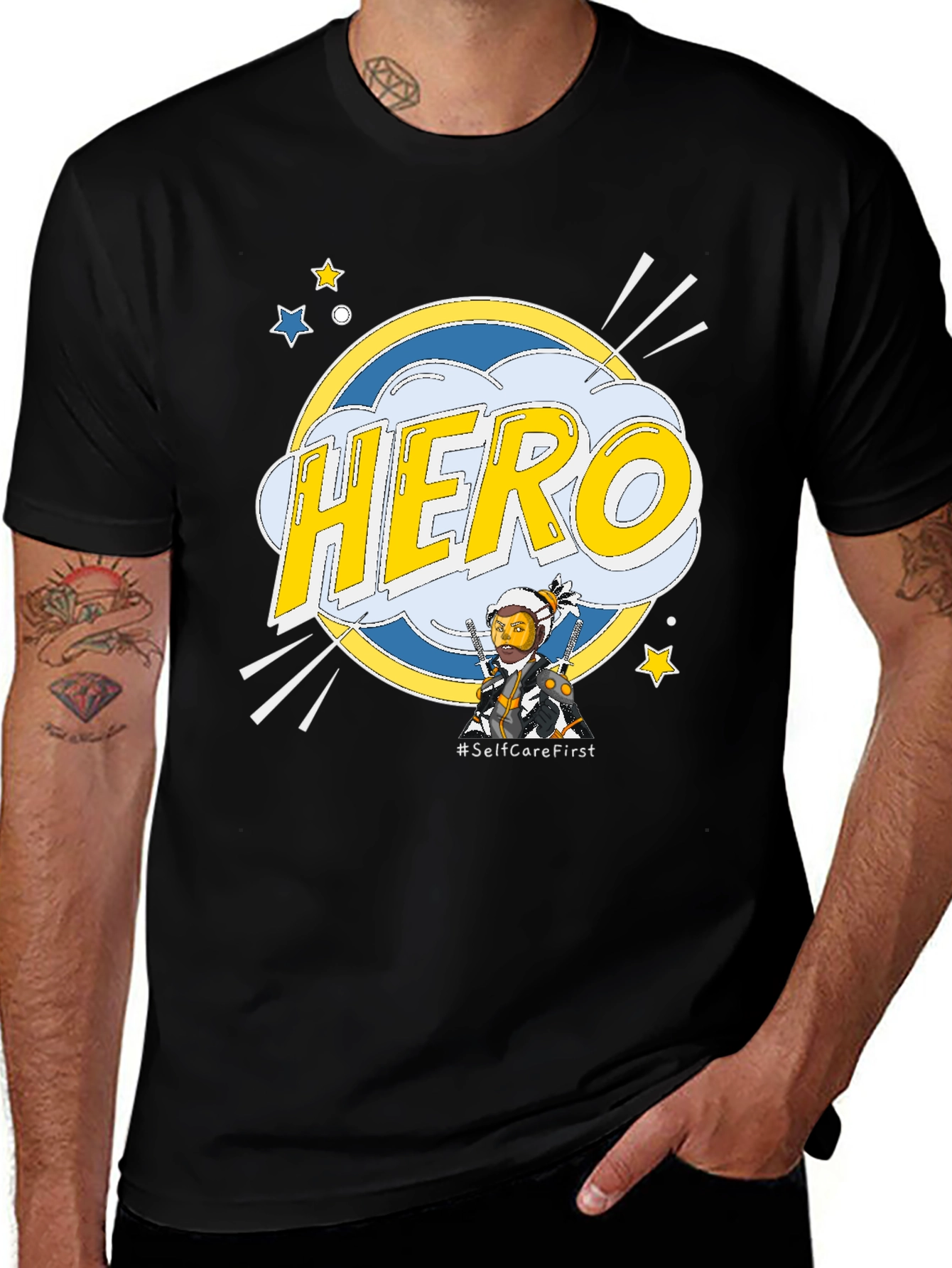 Hero Self-Care First Graphic T-Shirt