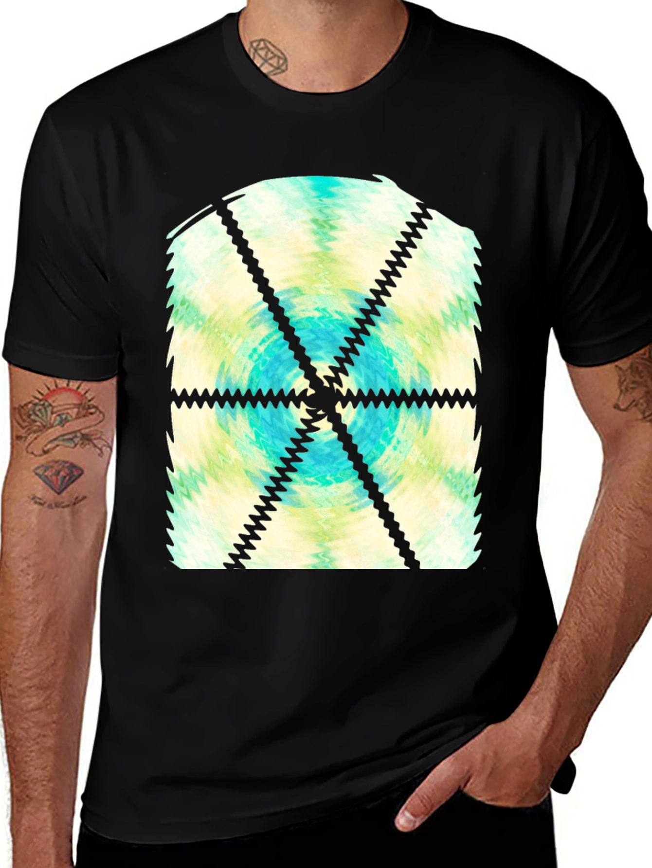 Abstract Fractal Graphic Tee - Cool Casual Comfort