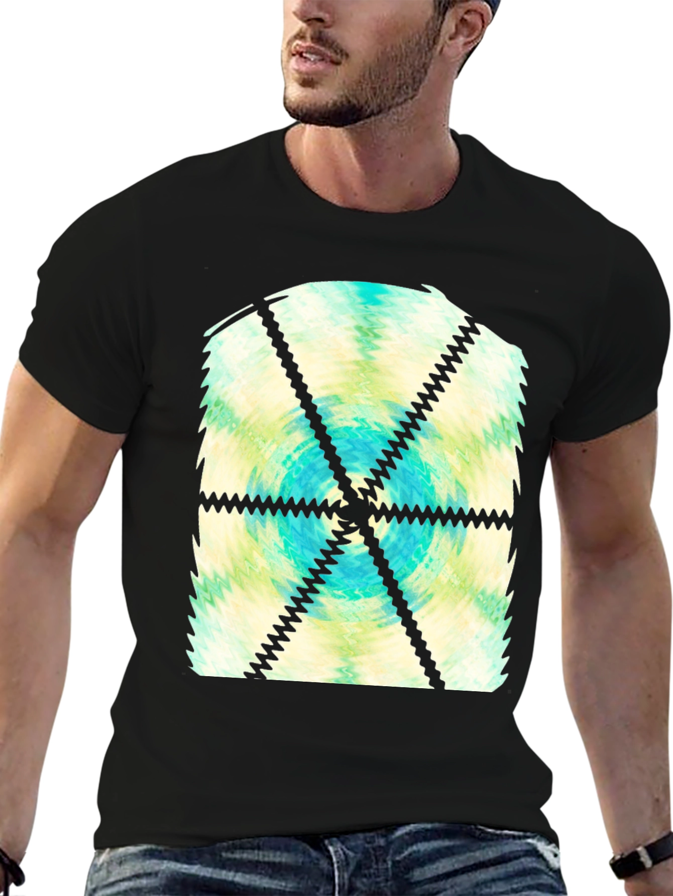 Abstract Fractal Graphic Tee - Cool Casual Comfort