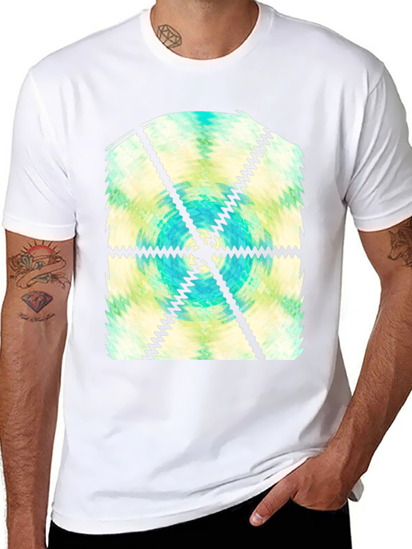 Abstract Fractal Graphic Tee - Cool Casual Comfort