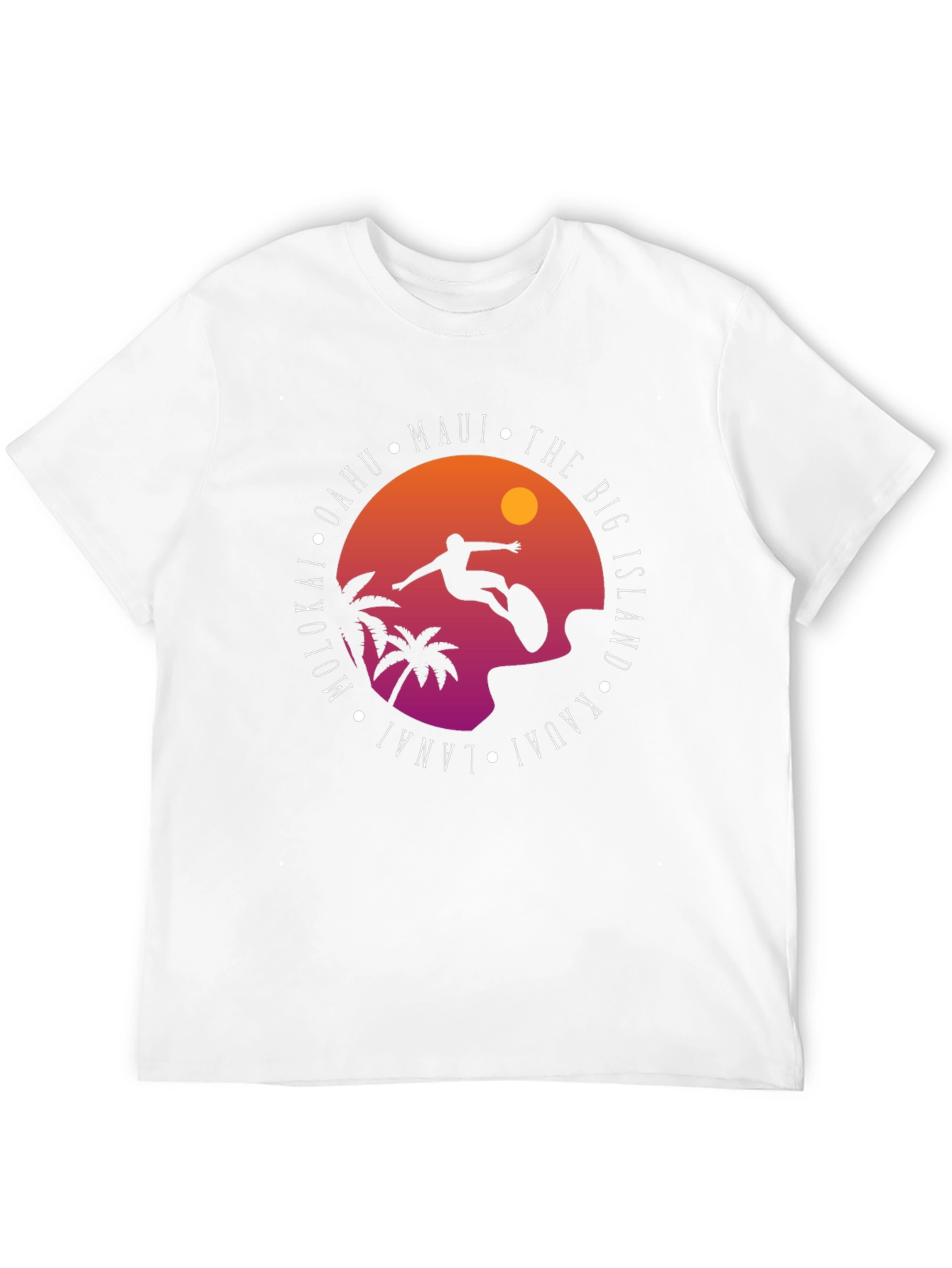 Hawaii Islands Surf Graphic T-Shirt