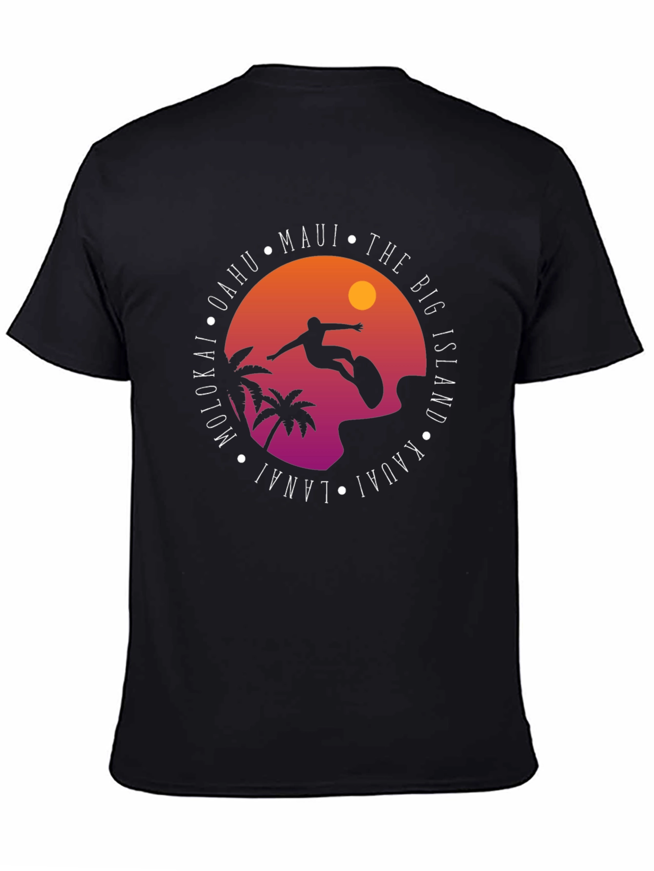 Hawaii Islands Surf Graphic T-Shirt