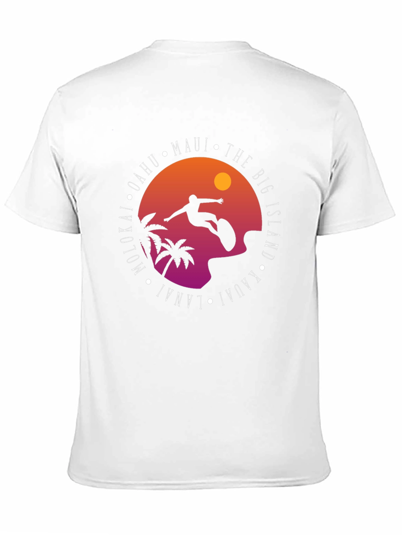 Hawaii Islands Surf Graphic T-Shirt