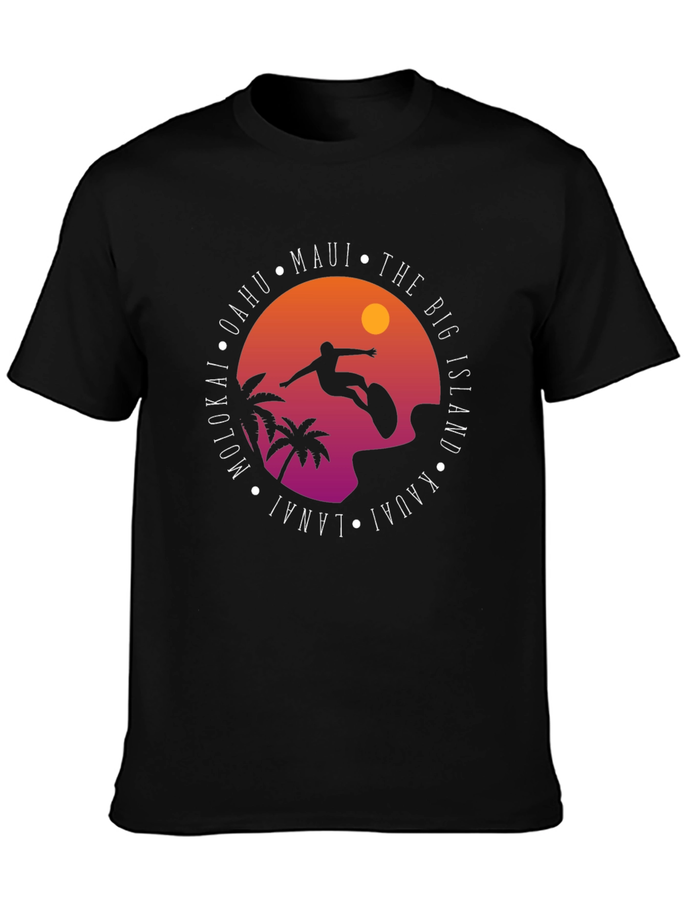 Hawaii Islands Surf Graphic T-Shirt