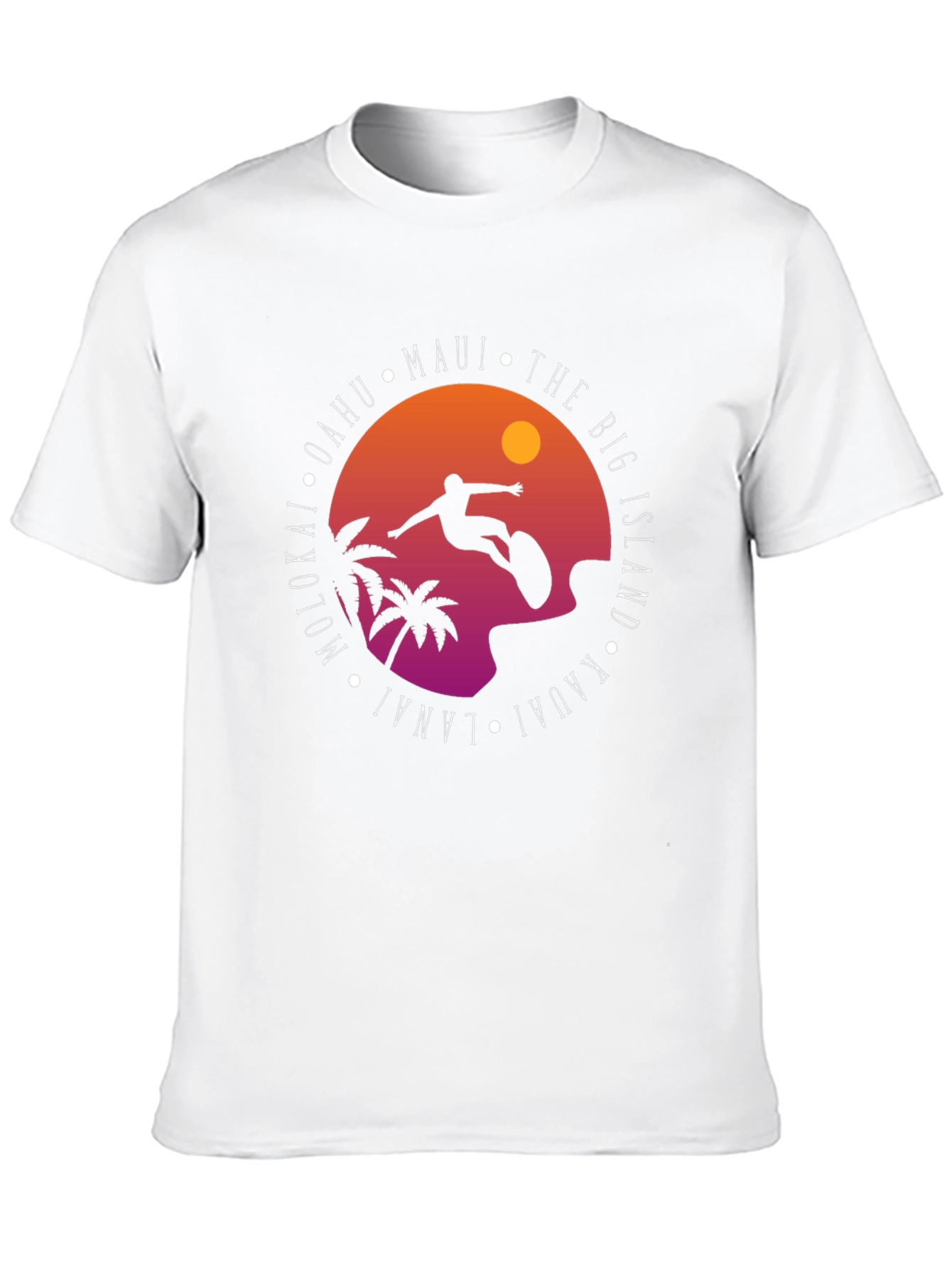 Hawaii Islands Surf Graphic T-Shirt
