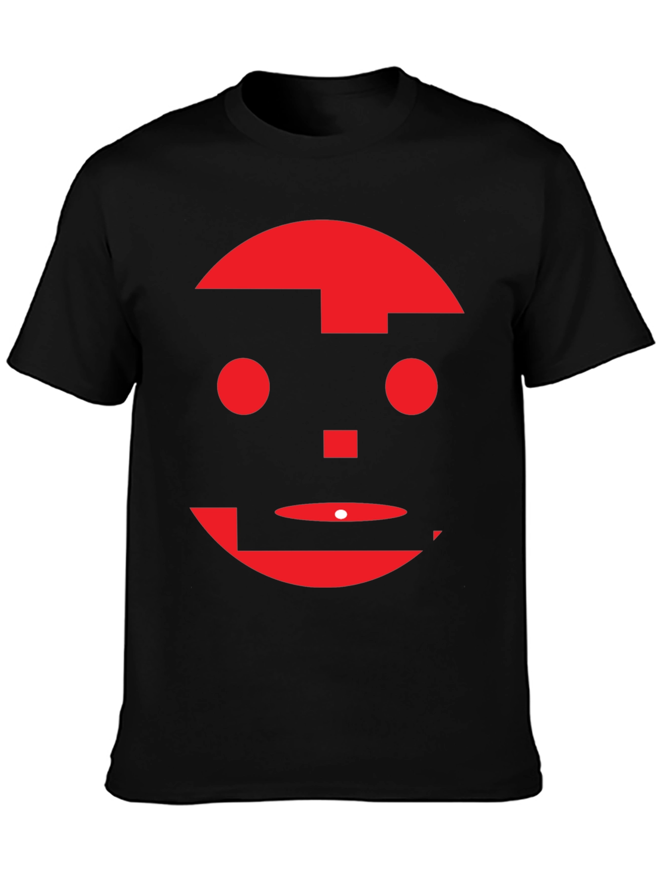 Abstract Face Graphic Tee - Modern Art Shirt