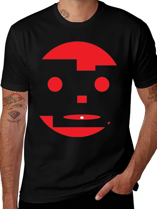 Abstract Face Graphic Tee - Modern Art Shirt