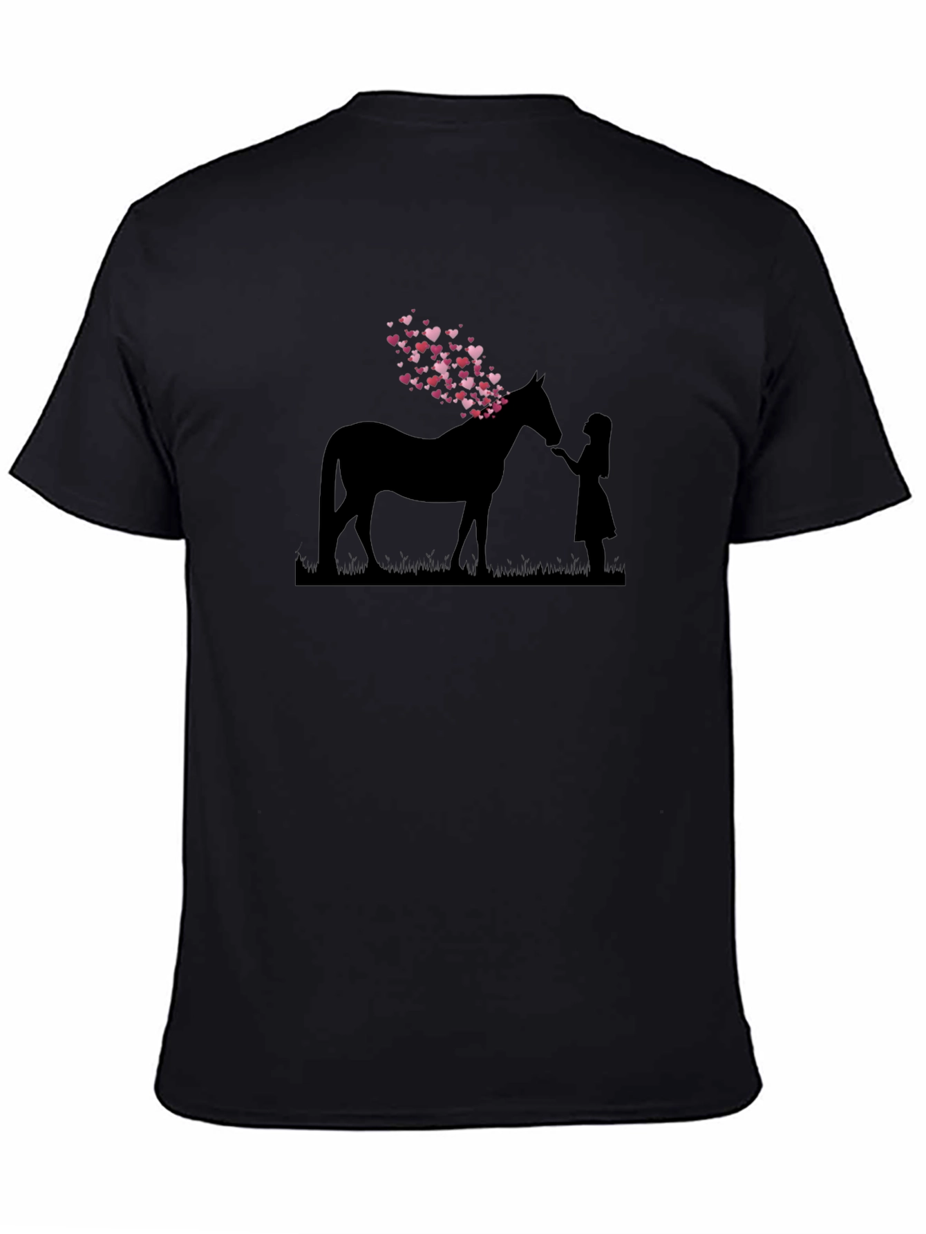 Heart Horse Graphic Tee - Black T-Shirt