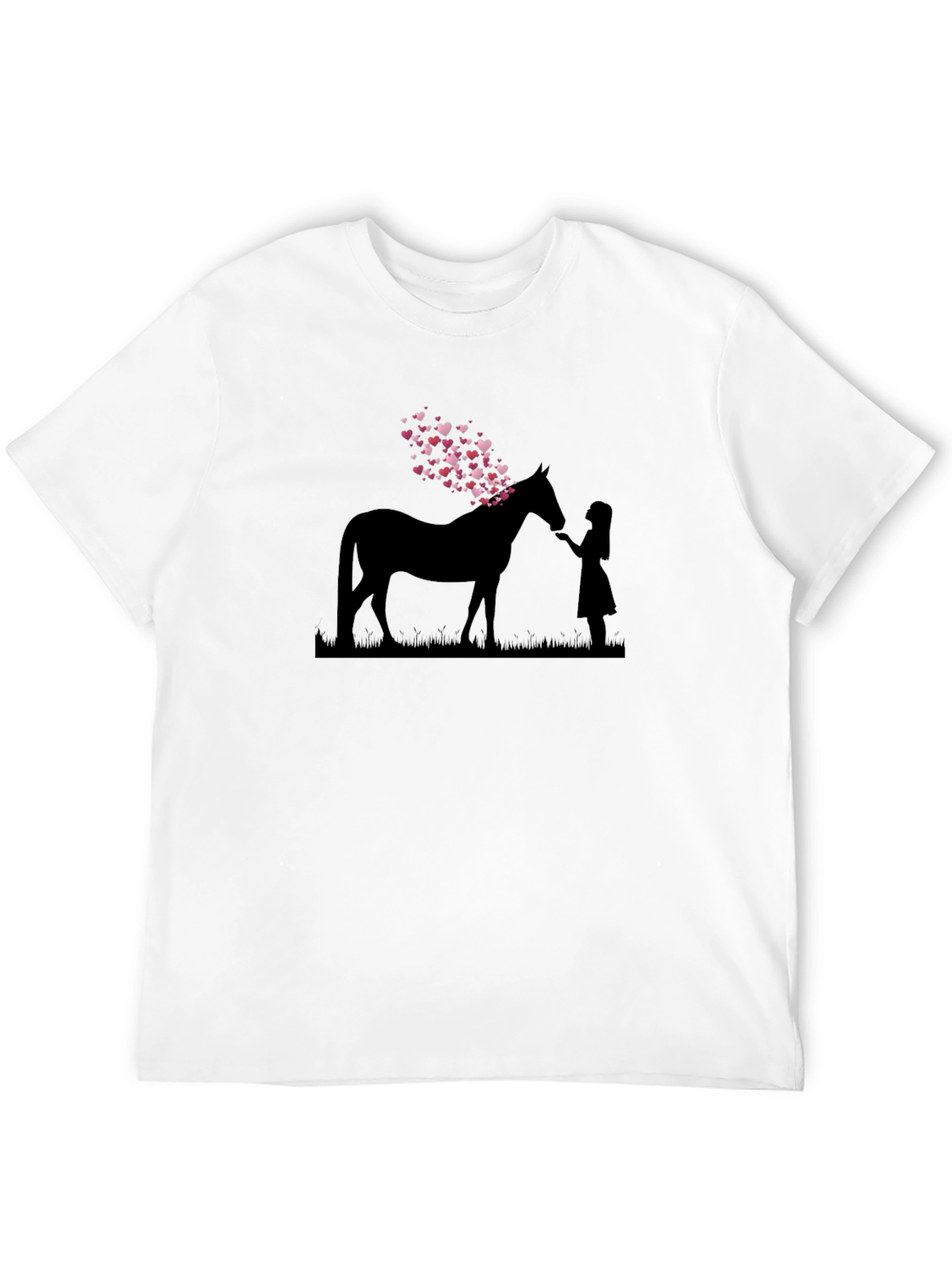 Heart Horse Graphic Tee - Black T-Shirt