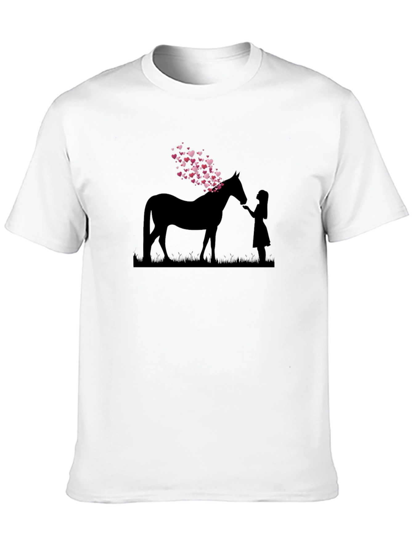 Heart Horse Graphic Tee - Black T-Shirt