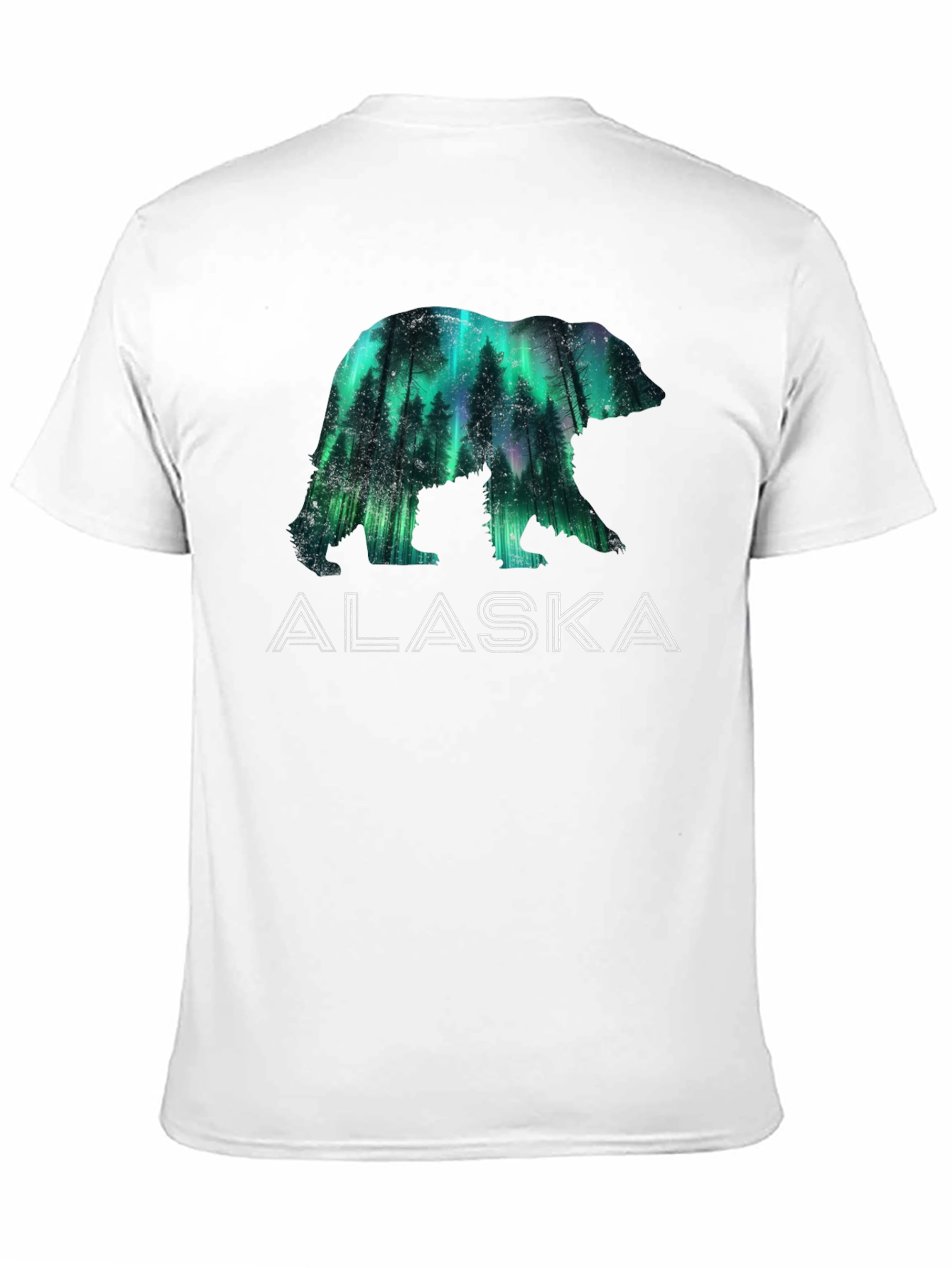 Alaska Bear Silhouette Graphic Tee - Black