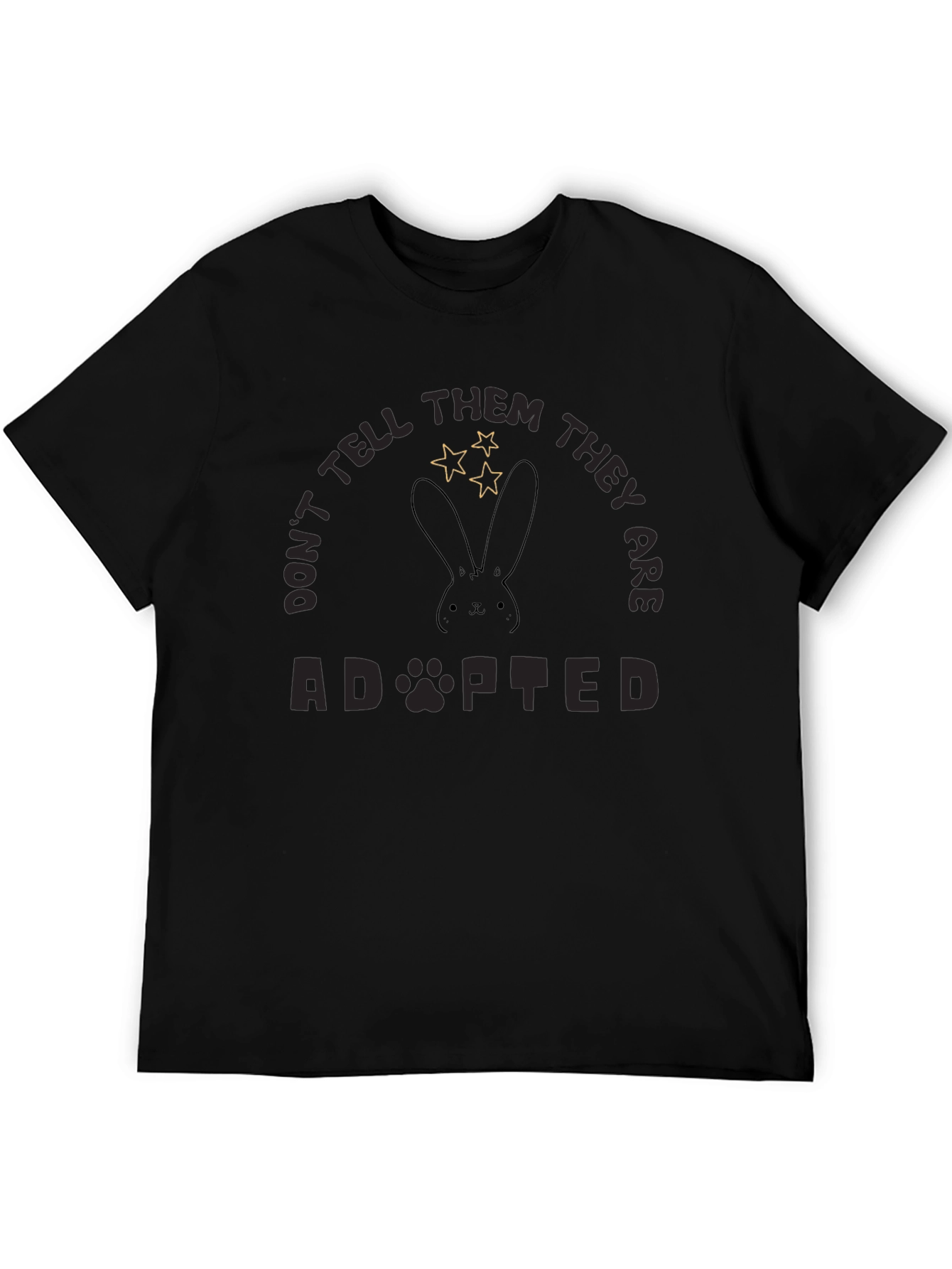 Adopted Rabbit Graphic T-Shirt - Unisex Soft Cotton Tee