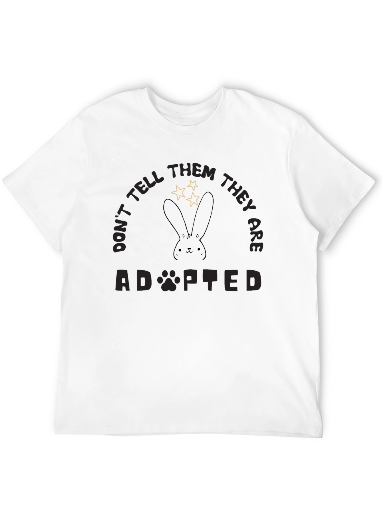 Adopted Rabbit Graphic T-Shirt - Unisex Soft Cotton Tee