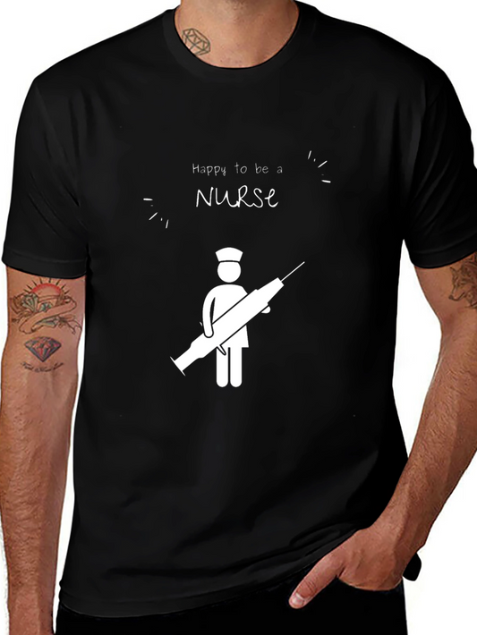 Happy to Be a Nurse Graphic T-Shirt