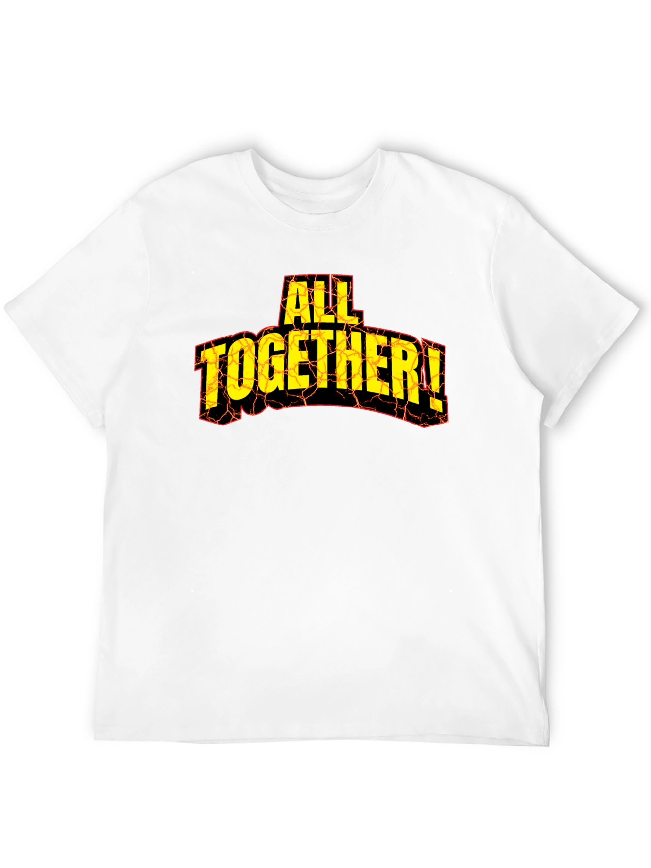 All Together! Graphic Print Tee - Black Cotton T-Shirt