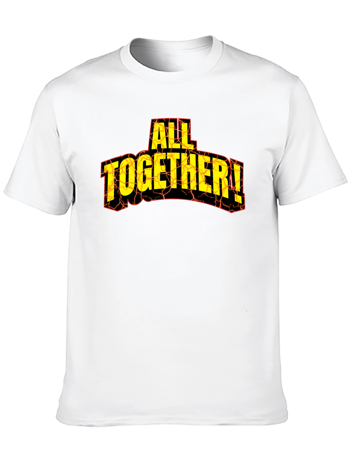 All Together! Graphic Print Tee - Black Cotton T-Shirt