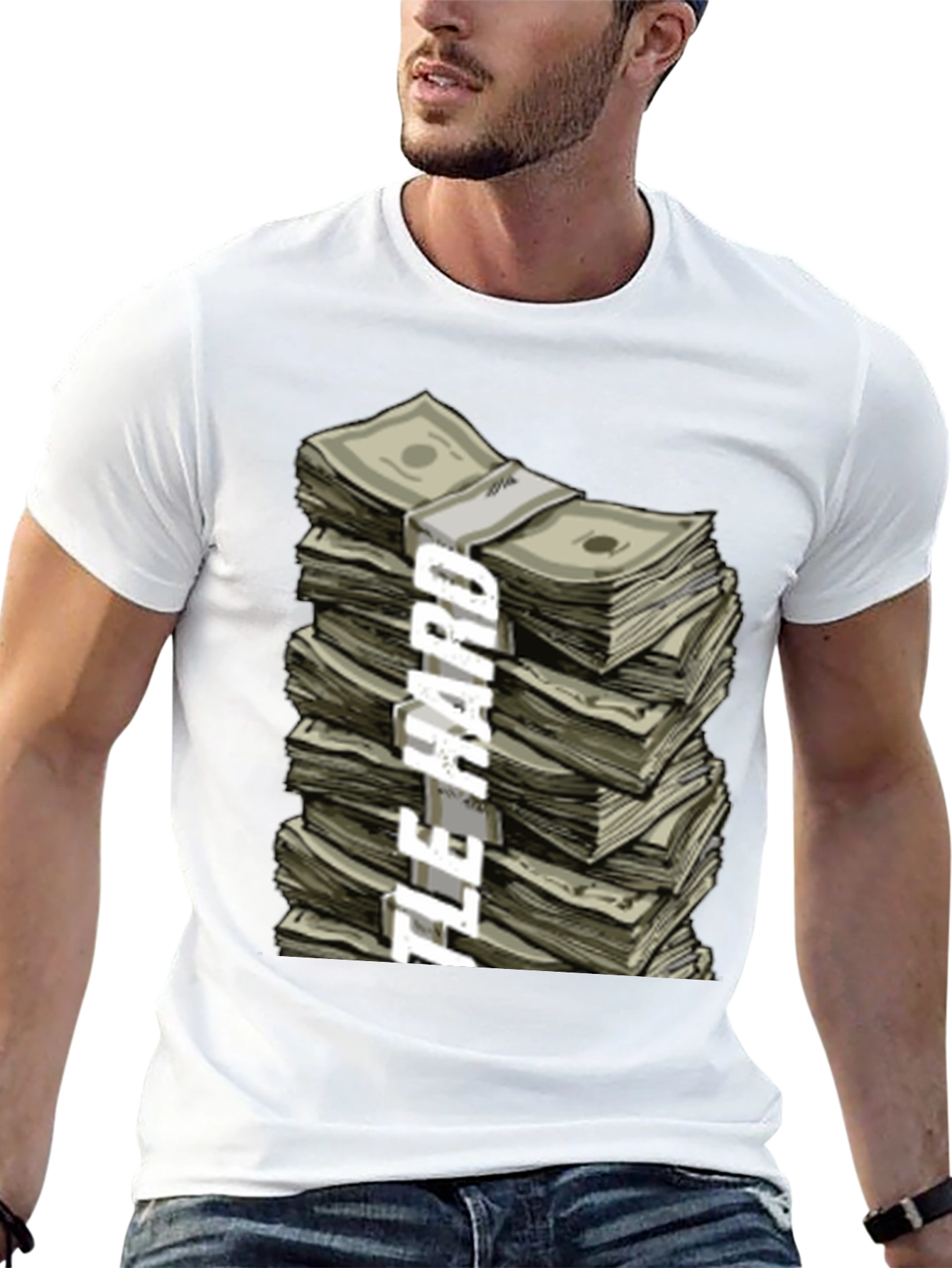Hustle Hard Stacked Money Graphic Tee