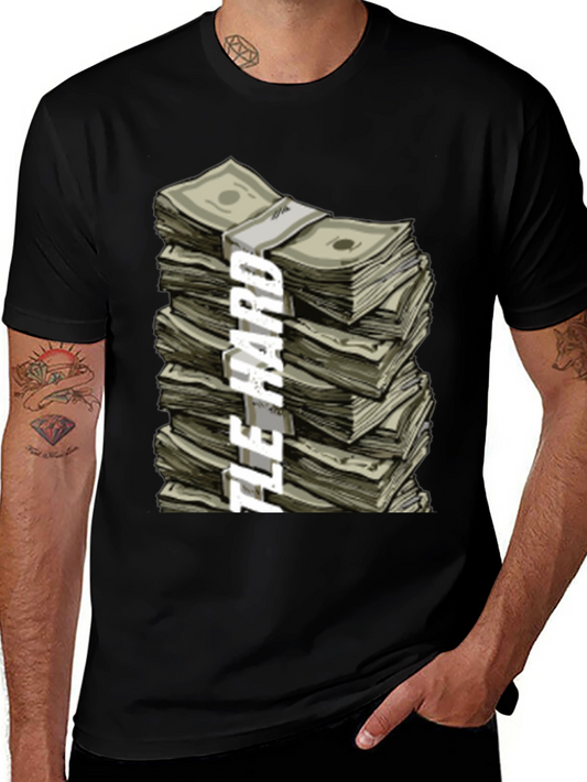 Hustle Hard Stacked Money Graphic Tee