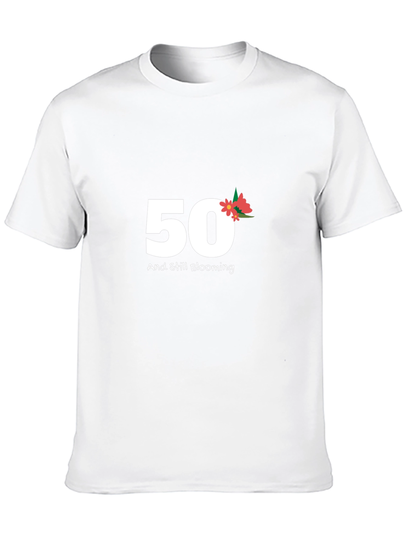 50th Birthday Blooming Black Tee