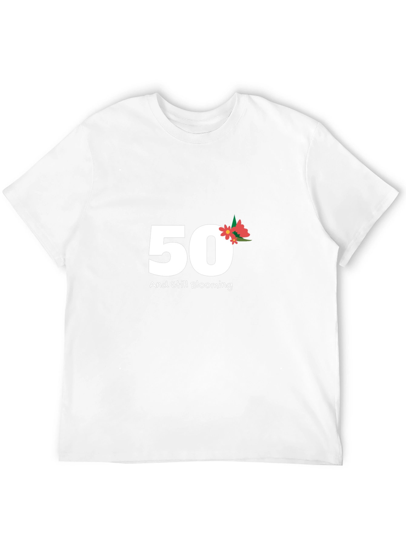50th Birthday Blooming Black Tee