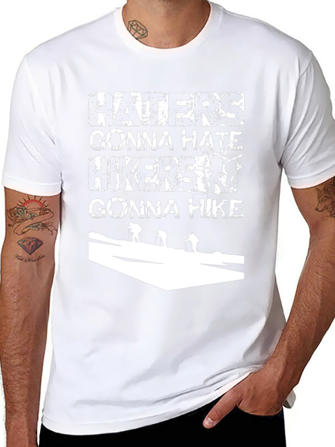 Haters Gonna Hate Hikers Gonna Hike Black Tee