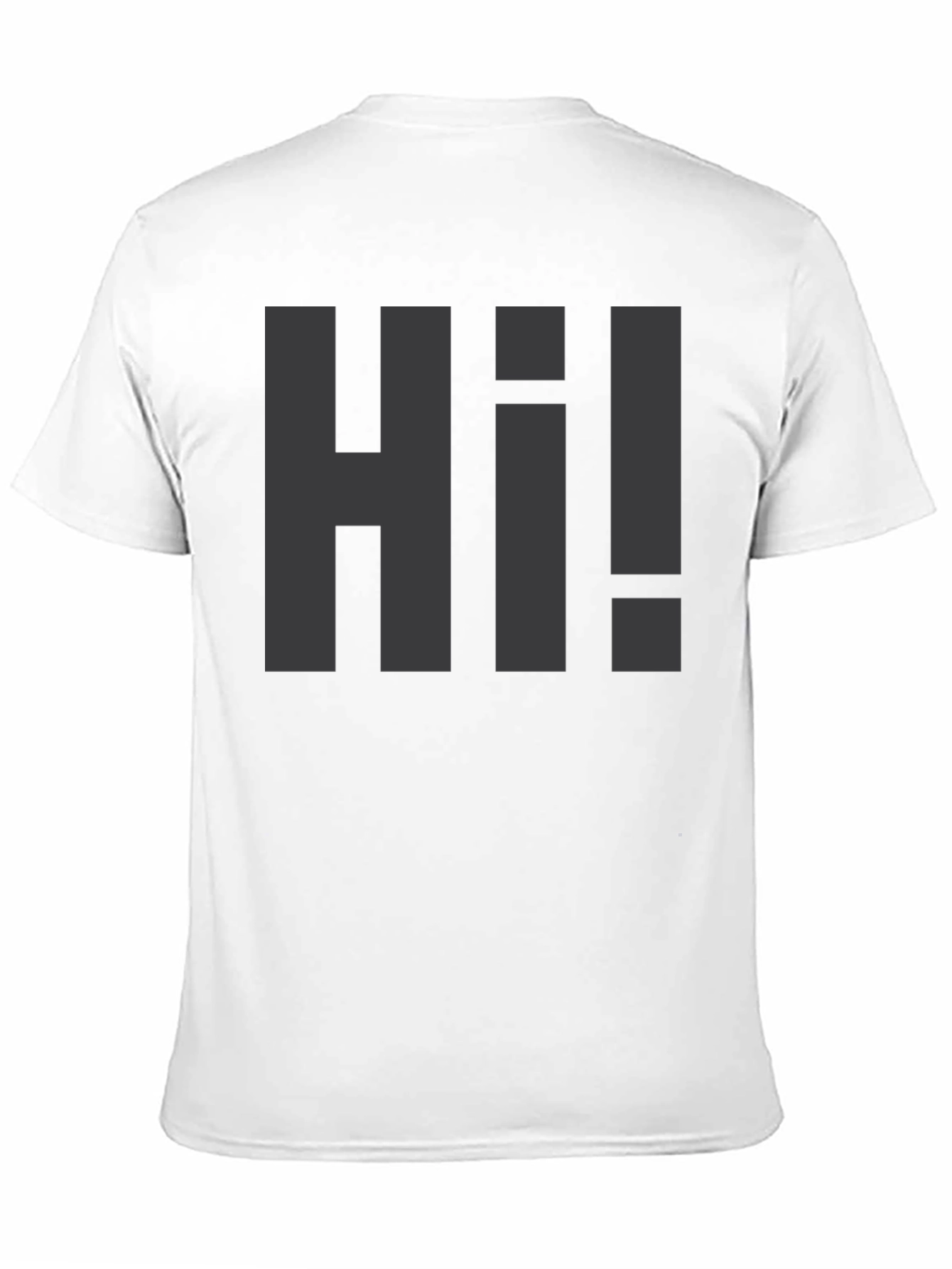 Hi! Graphic Print T-Shirt - Casual Wear