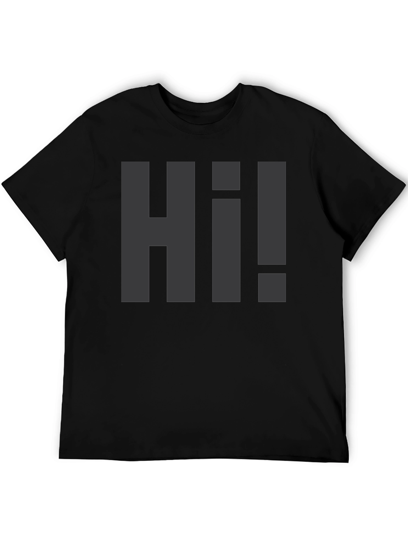 Hi! Graphic Print T-Shirt - Casual Wear