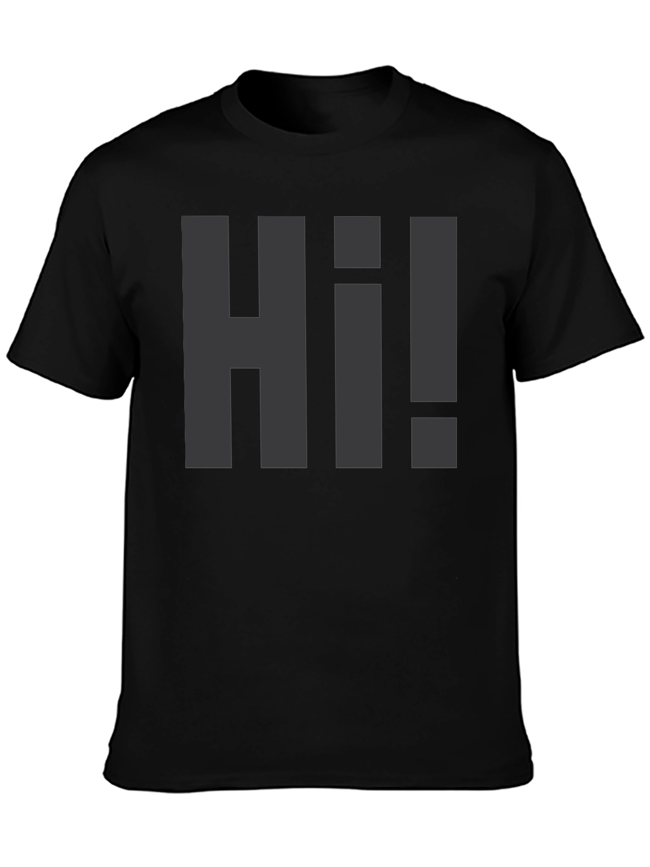 Hi! Graphic Print T-Shirt - Casual Wear