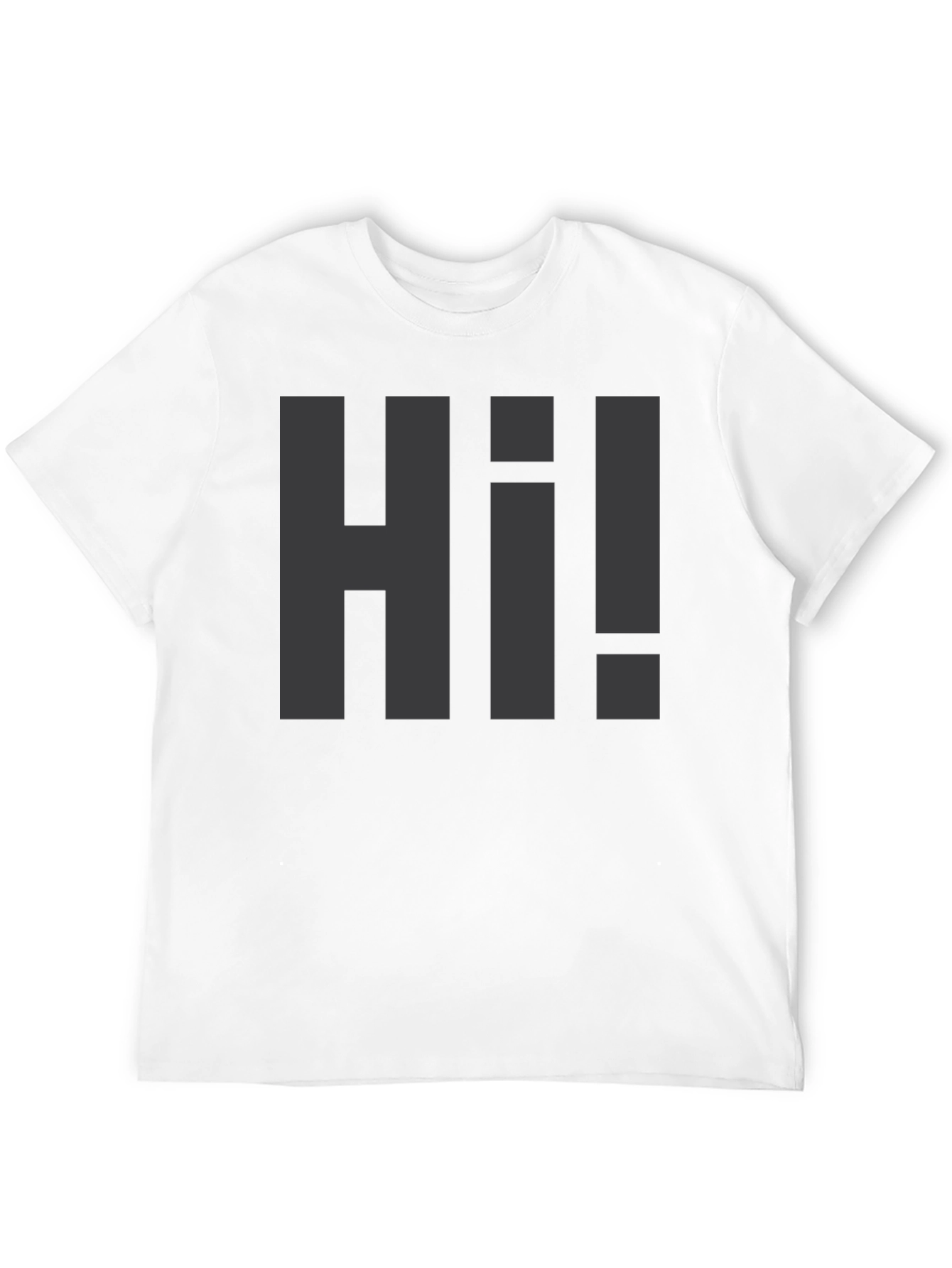 Hi! Graphic Print T-Shirt - Casual Wear