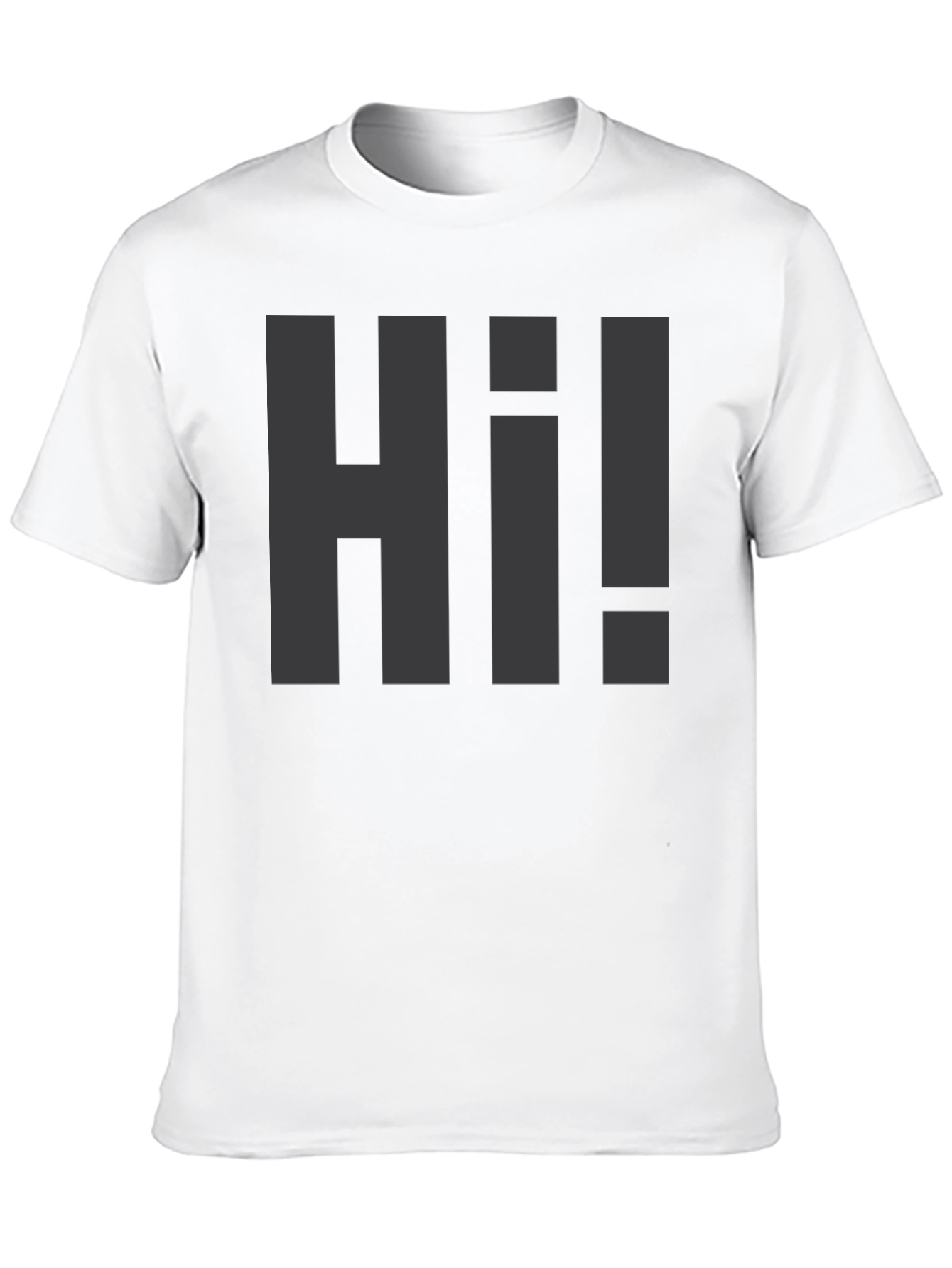 Hi! Graphic Print T-Shirt - Casual Wear