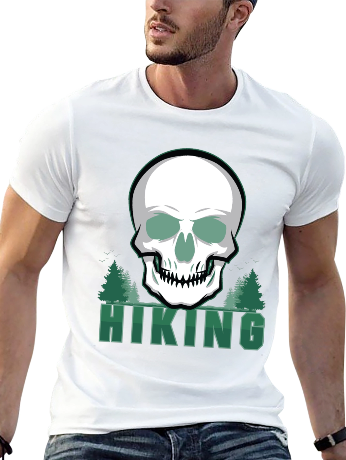 Hiking Skull T-Shirt - Adventure Ready!