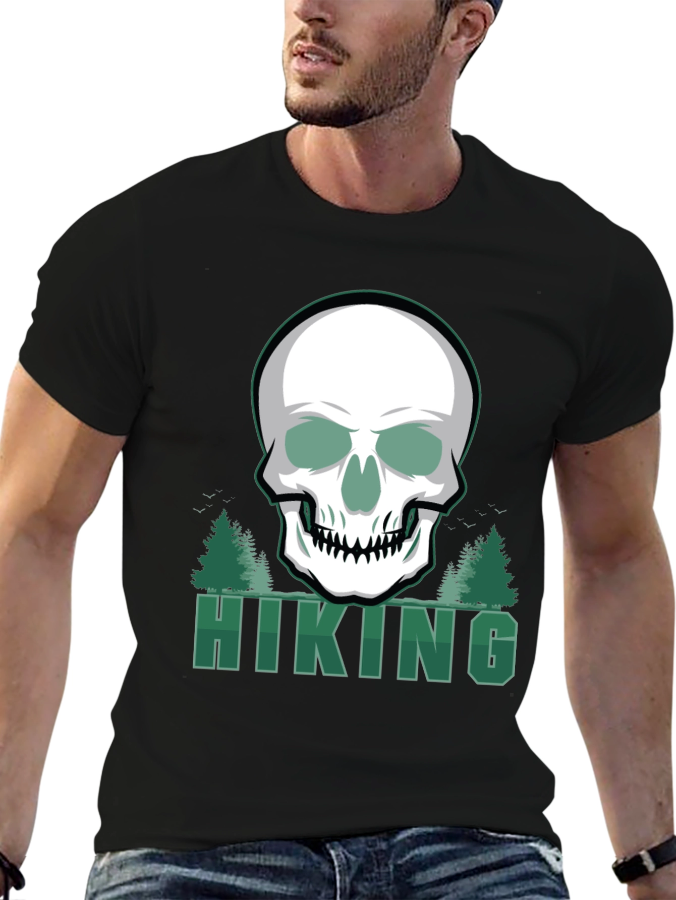 Hiking Skull T-Shirt - Adventure Ready!