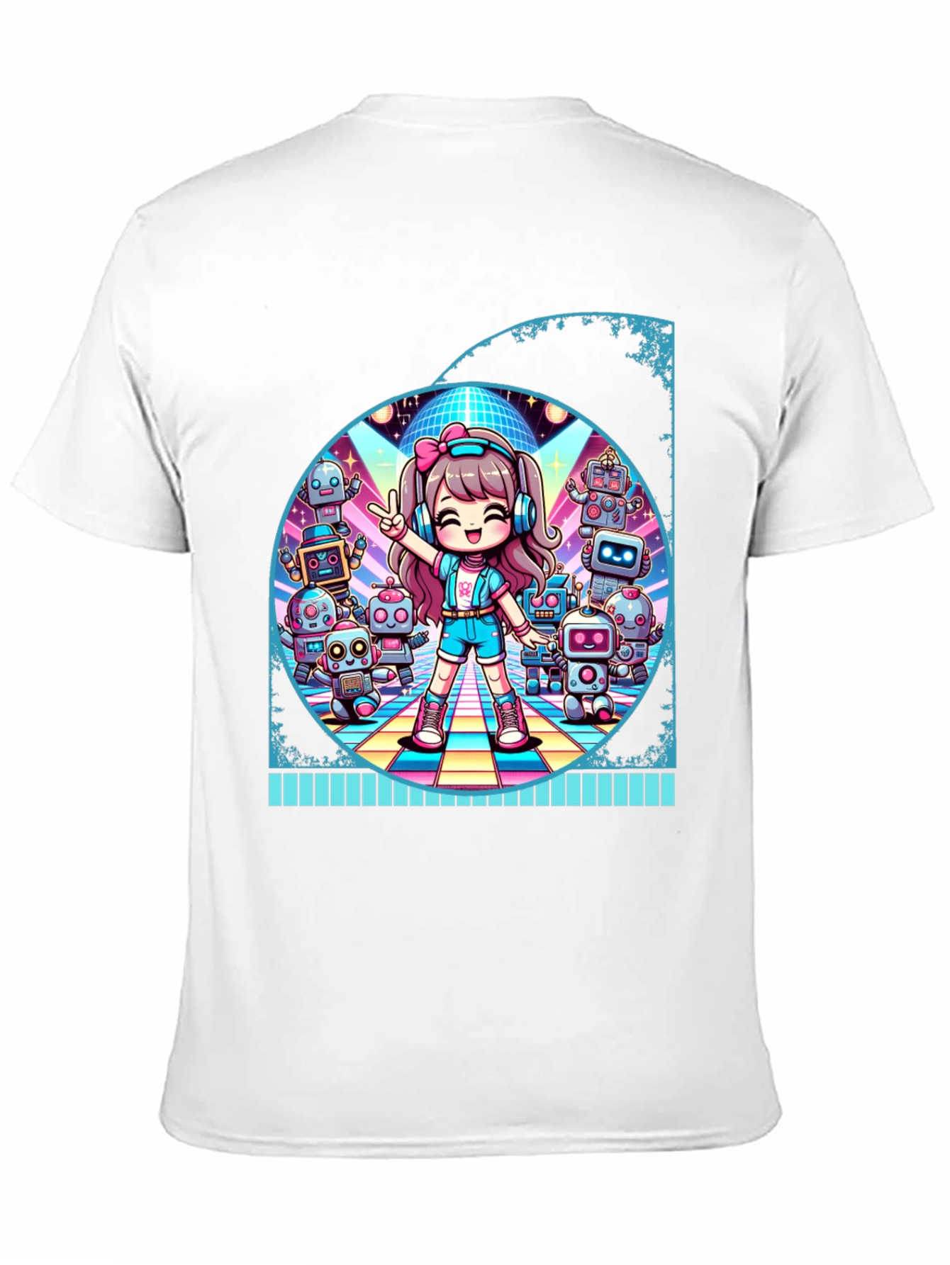 Anime Girl Robot Disco T-Shirt